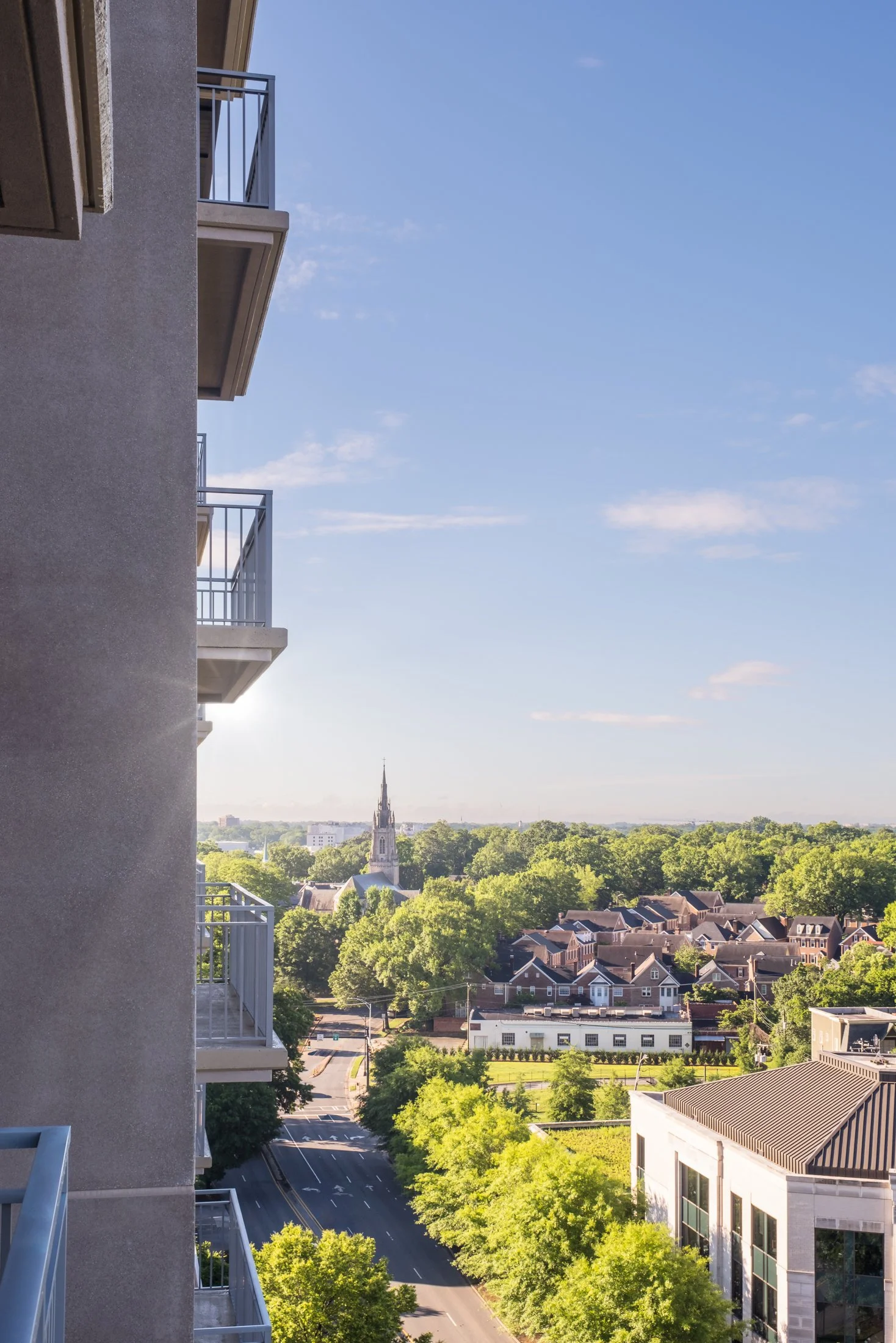 Panoramic view of Village on Morehead development showcasing its integration into Charlotte's urban landscape