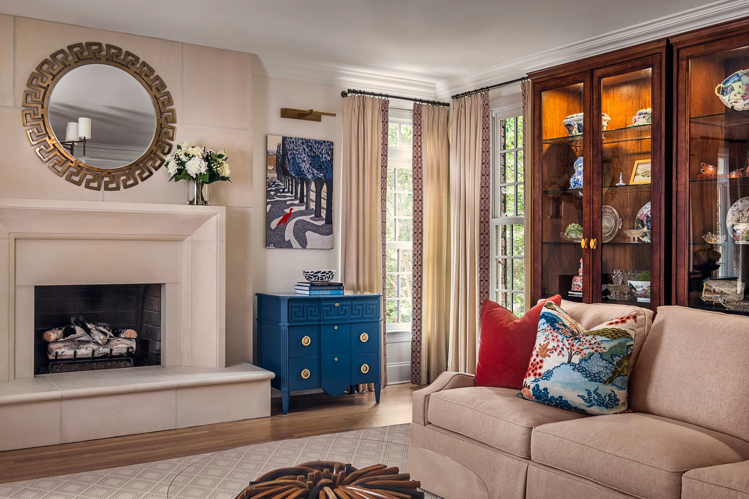 Bardi Designs  luxury residential interior design project featuring a custom kitchen renovation, high-end cabinetry and millwork, detailed tilework, beautifully designed bathrooms, living spaces, and a beautiful study, photographed by Lange Photo Stu