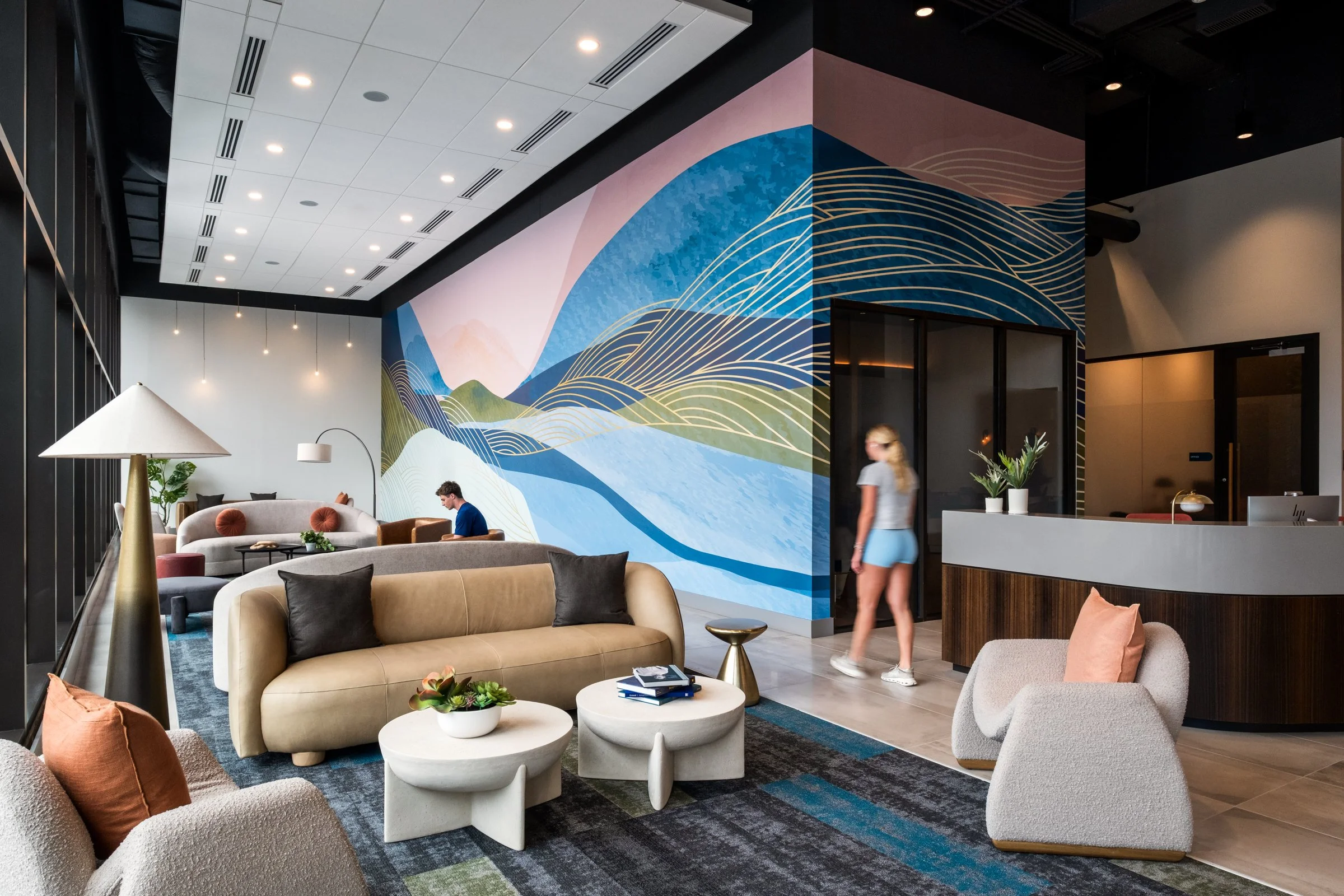 Architectural and lifestyle photography by Paul Lange of Lange Photo Studio, showcasing Gateway 737, a 940-bed student housing community near the University of South Carolina. The series captures the building's modern design, vibrant communal spaces,