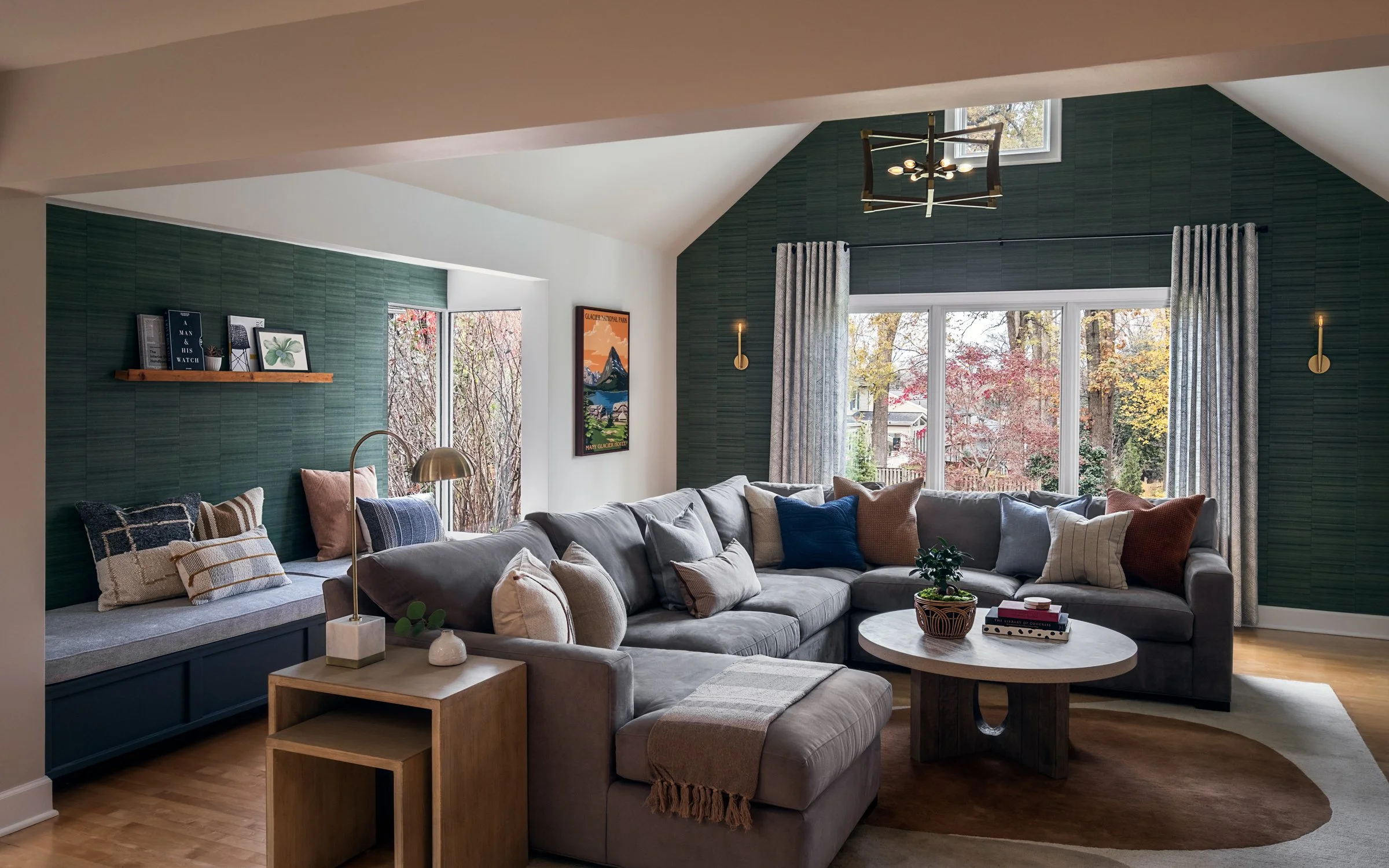 Architectural photography of TK Design Group, showcasing interior design, wall paper, and unique decor. 