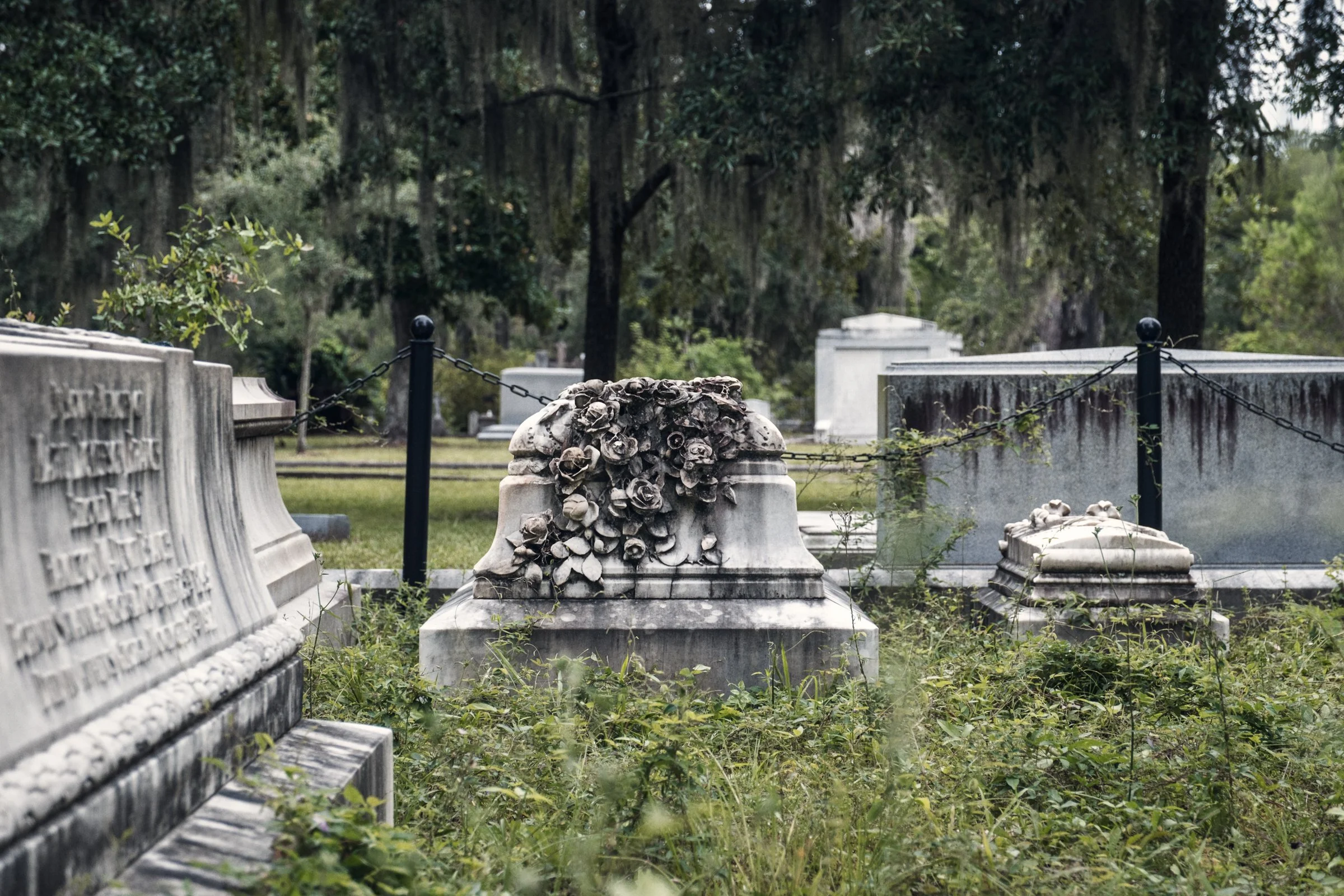 Colonial Park Cemetery, Laurel Grove Cemetery, Bonaventure Cemetery, gravestones, statues, Intimate Moments Within Savannah's Historic Cemeteries