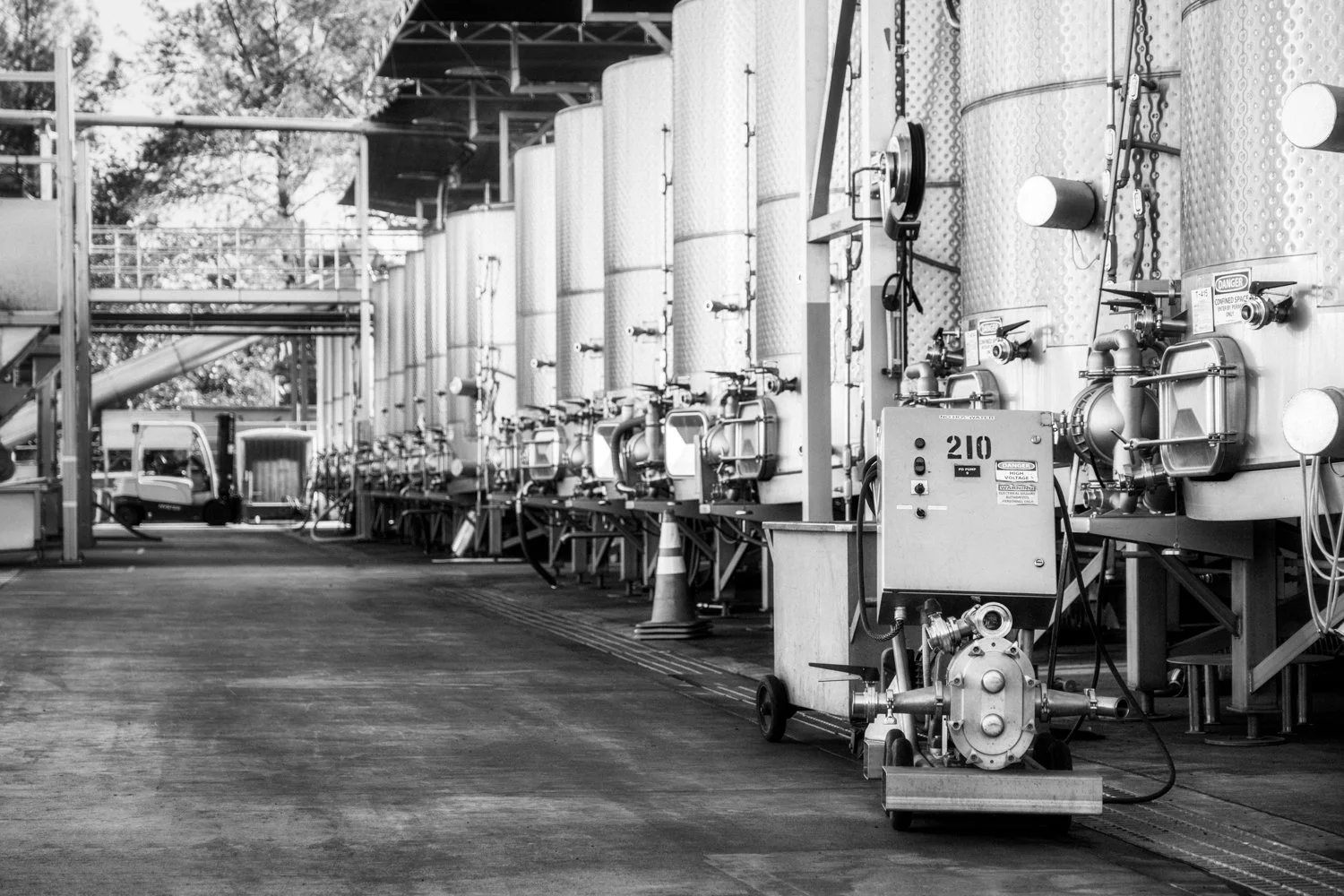 Behind-the-scenes winemaking at Beringer Vineyards in St. Helena, California – photographed by Lange Photo Studio