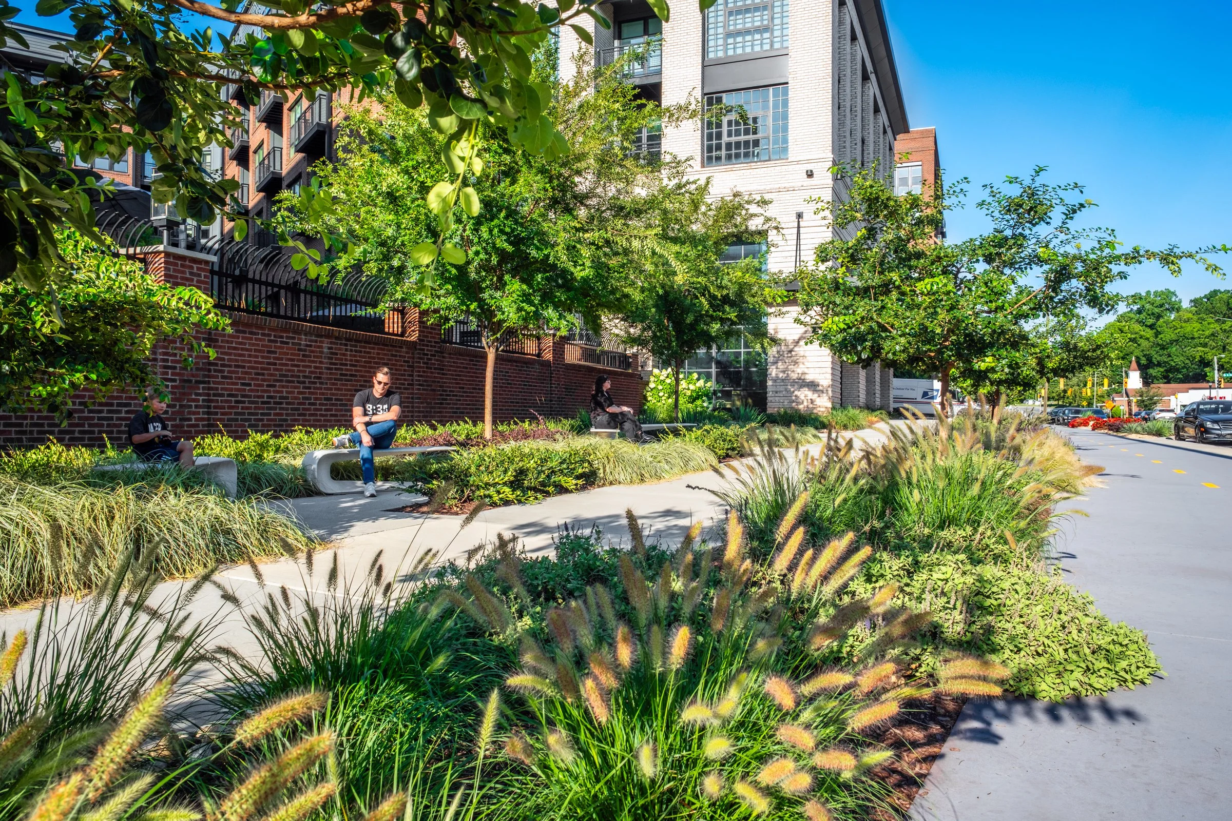 Architectural and landscape photography of Camden NODA highlighting exterior design and functional spaces.