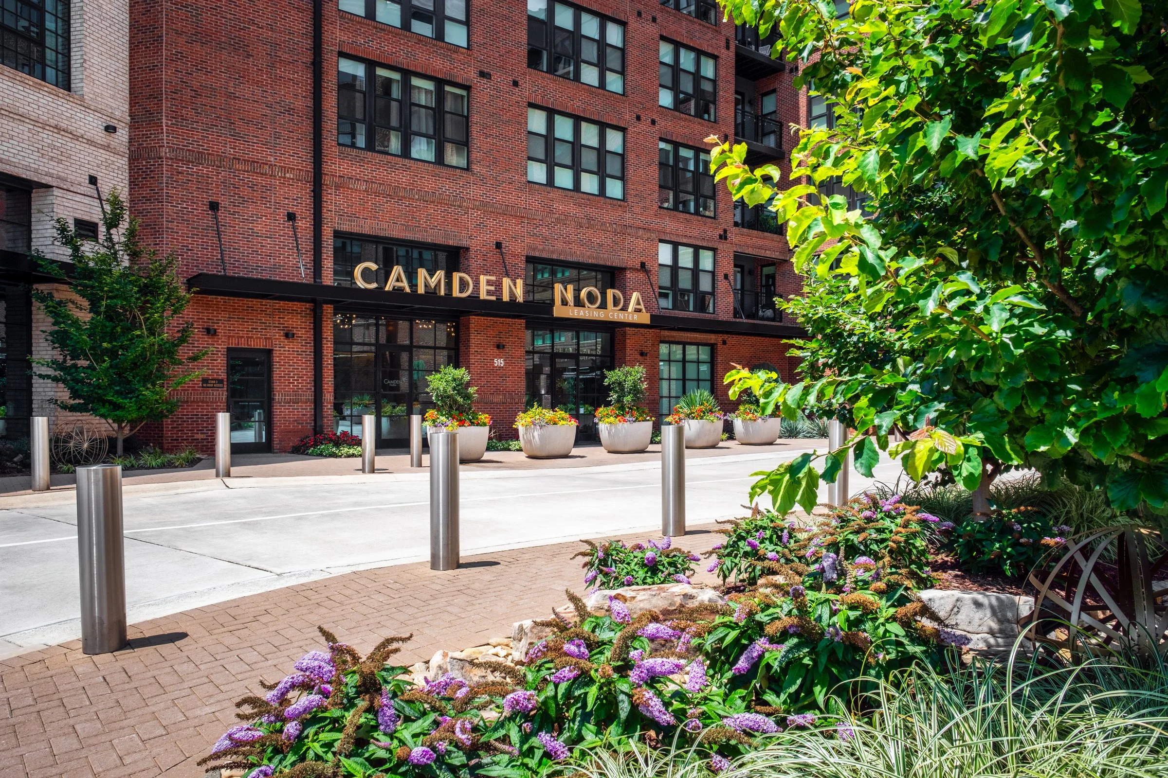 Architectural and landscape photography of Camden NODA highlighting exterior design and functional spaces.