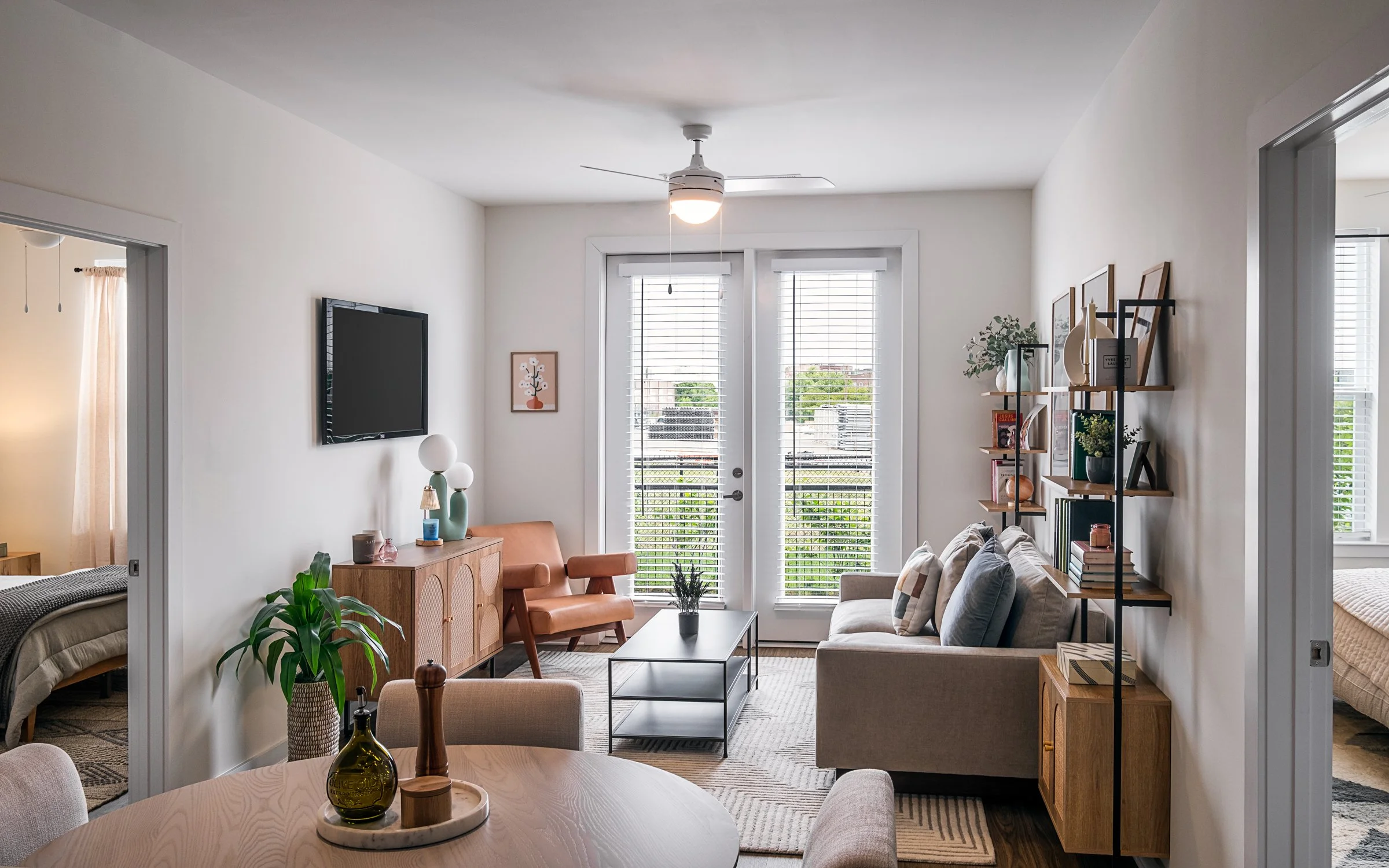 Architectural photography by Paul Lange of Lange Photo Studio, showcasing The Guild in Richmond, VA. The series captures the building's modern design, vibrant communal spaces, rooftop lounge, resort-style pool, highlighting the dynamic living experie