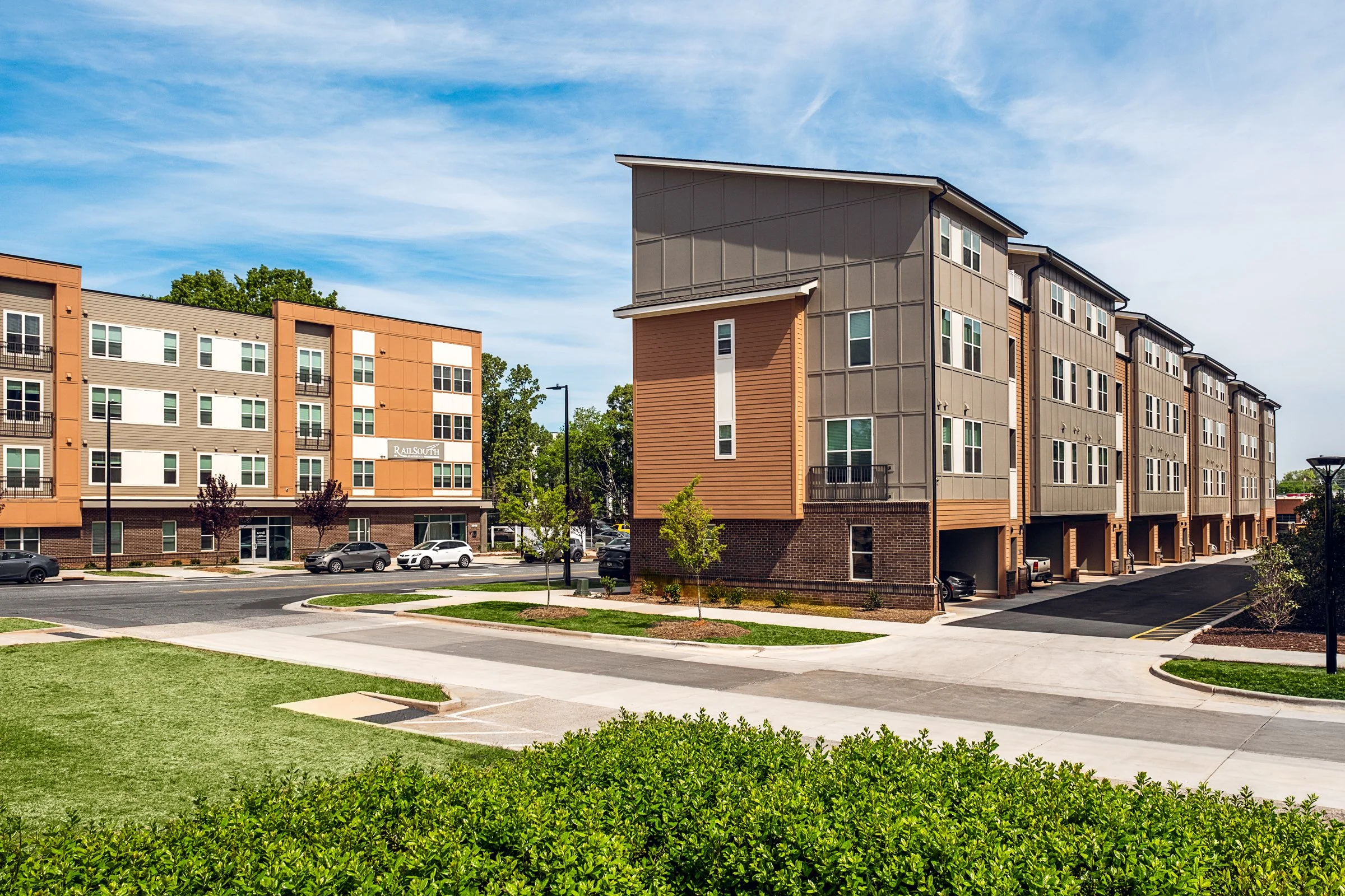 Multi-family affordable housing design in Charlotte, NC – architectural photography by Lange Photo Studio featuring design by Neighboring Concepts.