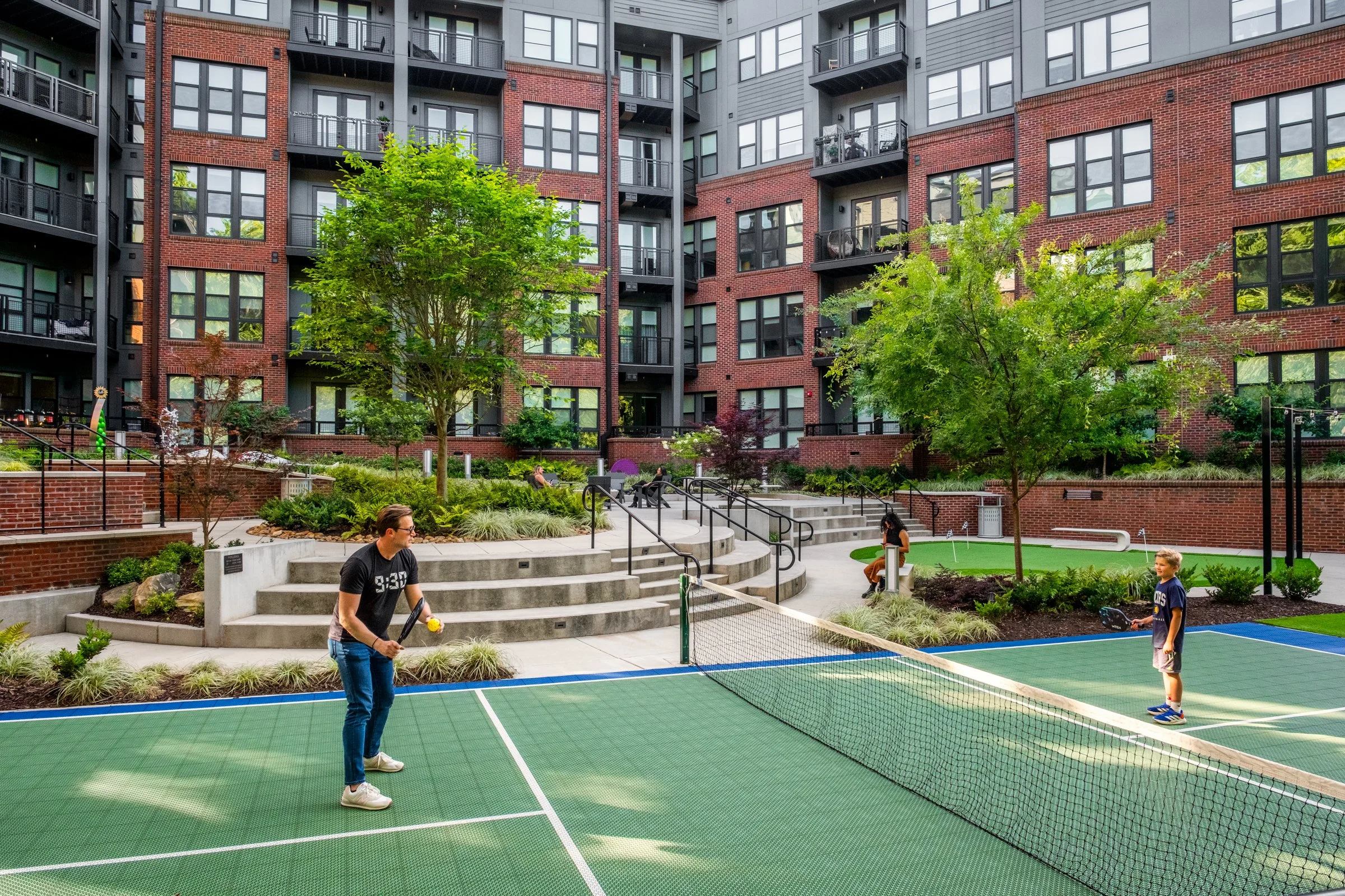 Architectural and landscape photography of Camden NODA highlighting exterior design and functional spaces.