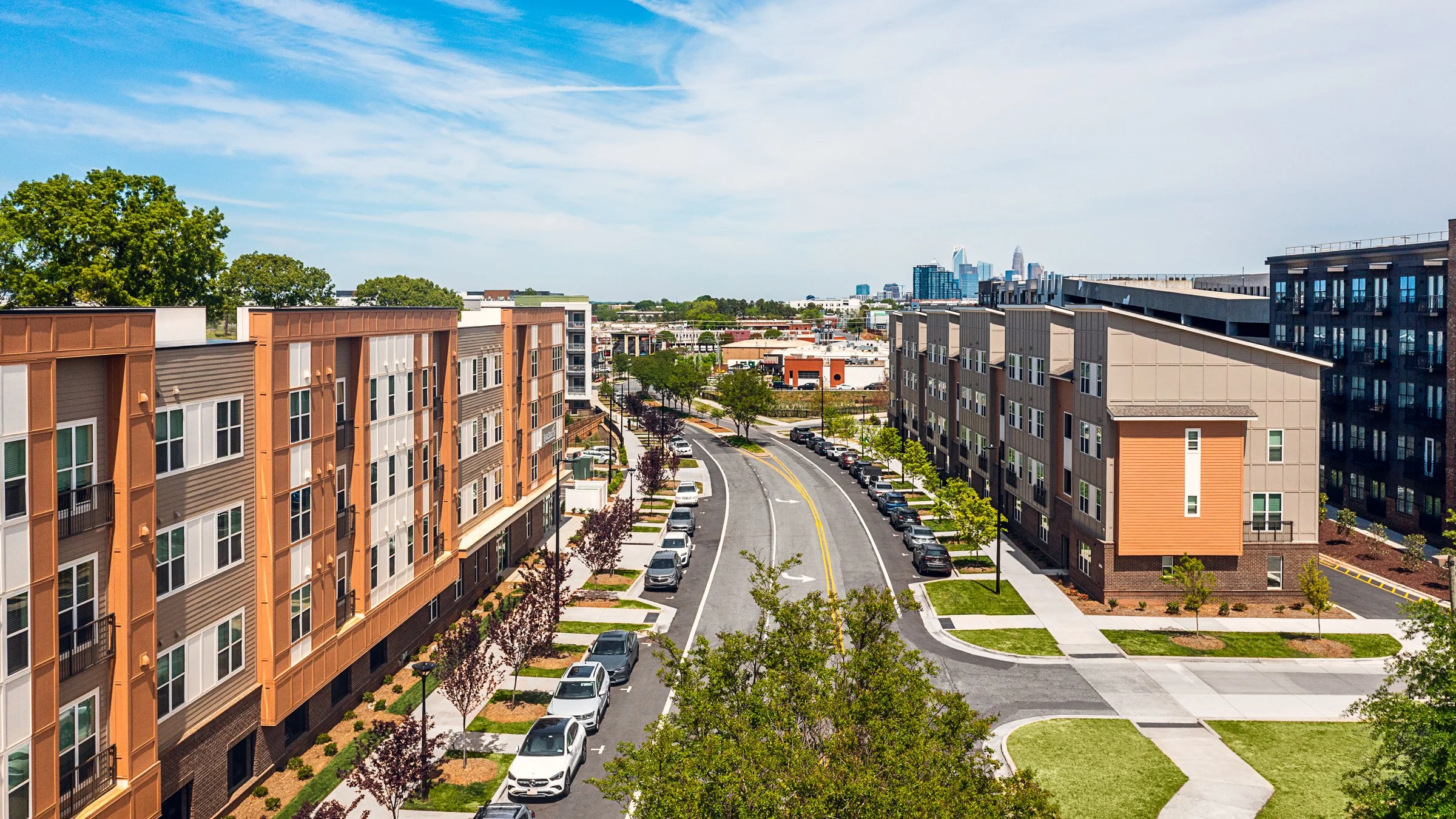 Multi-family affordable housing design in Charlotte, NC – architectural photography by Lange Photo Studio featuring design by Neighboring Concepts.