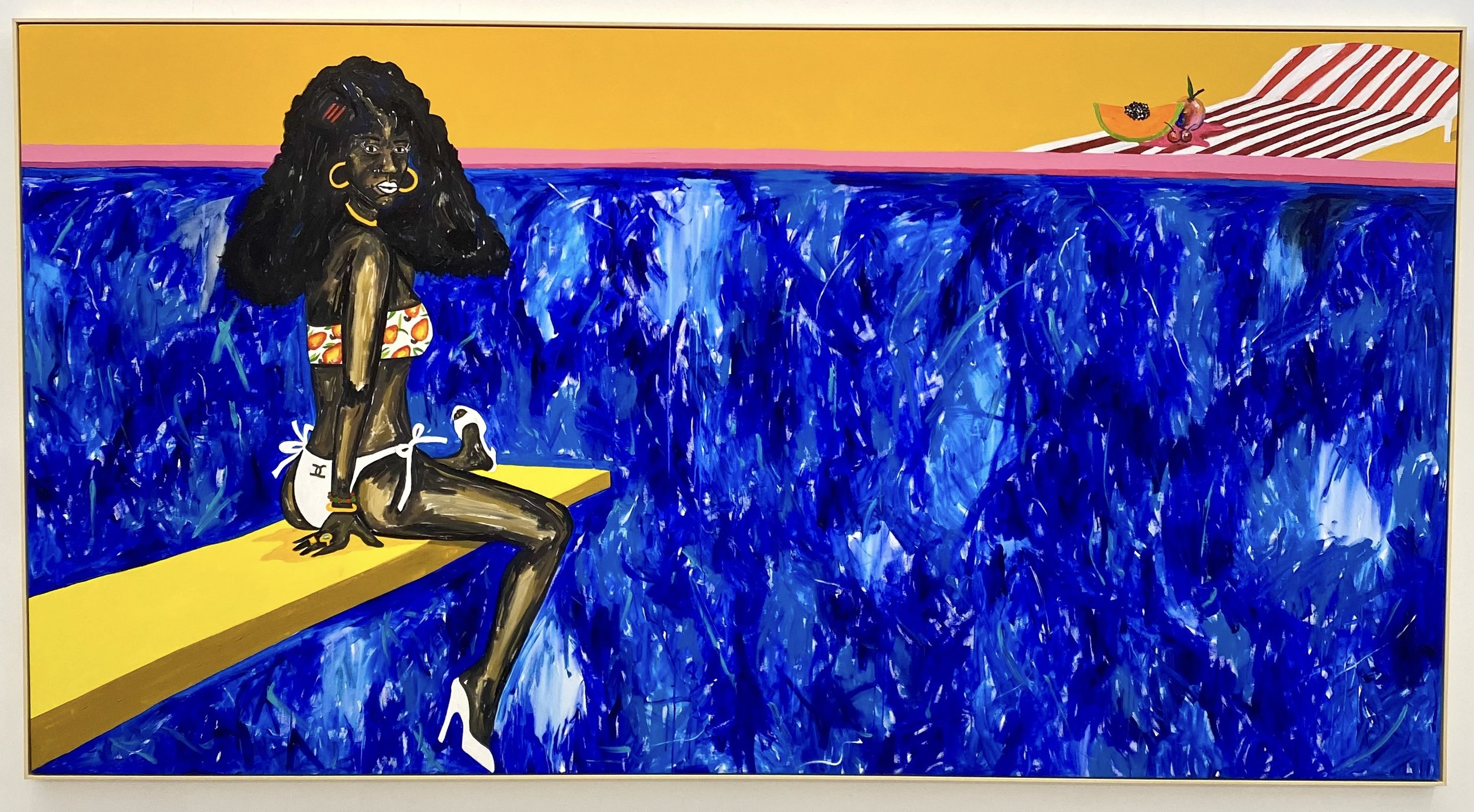  “Shanice and the Political act of Leisure", 300 x 155 cm, Acrylic on Canvas, 2022 