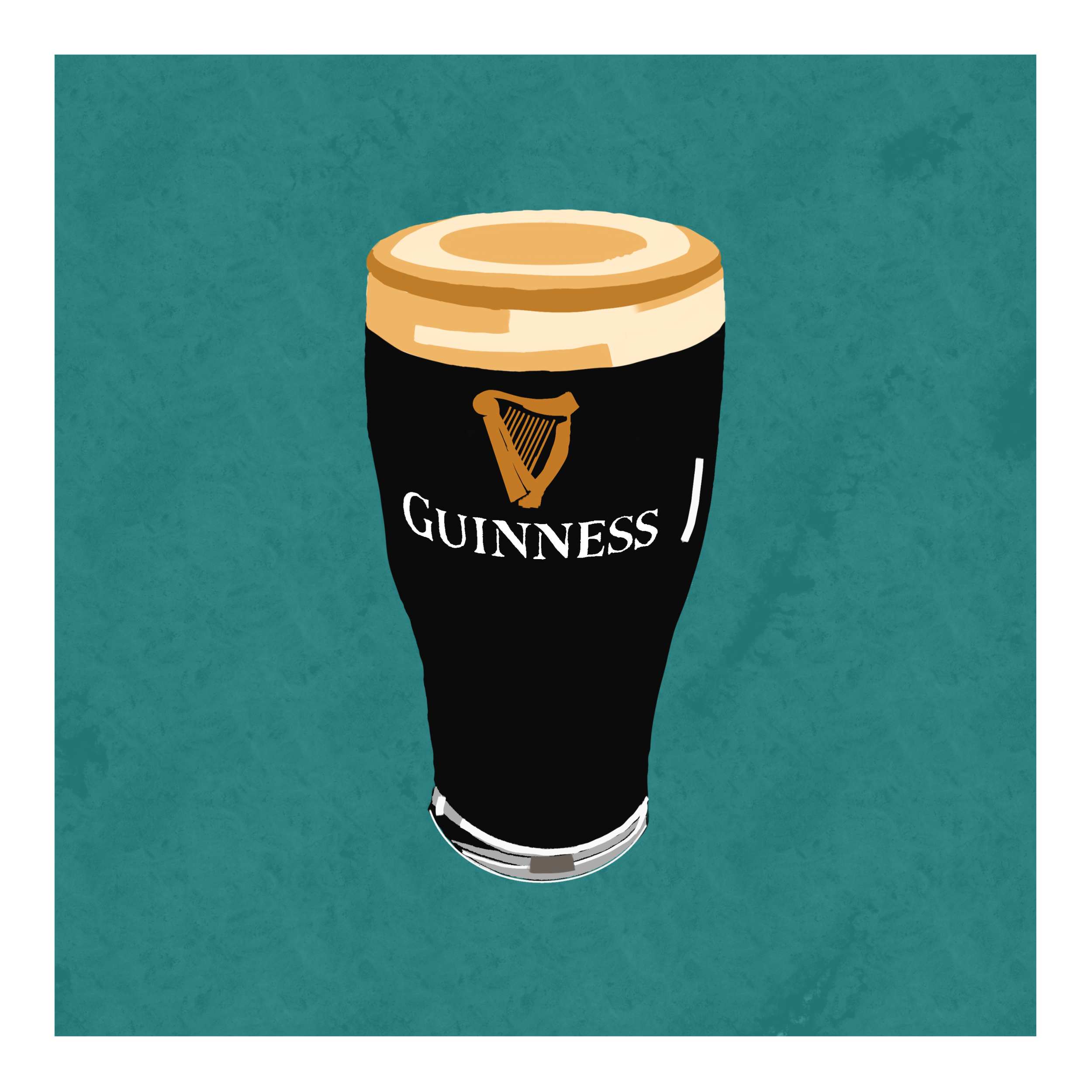 A Pint of Plain, Acrylic on Wood