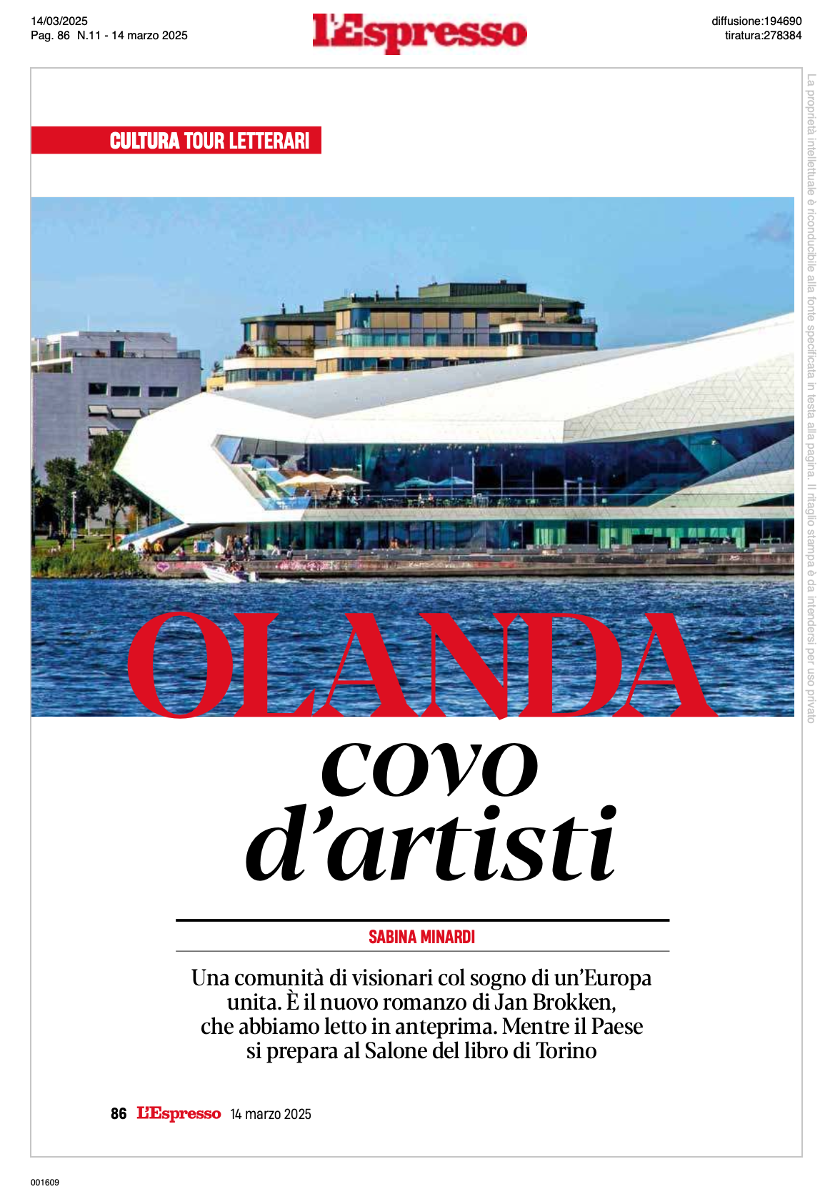 L'Espresso features VOUW's Poem Booth in major article on Dutch literature