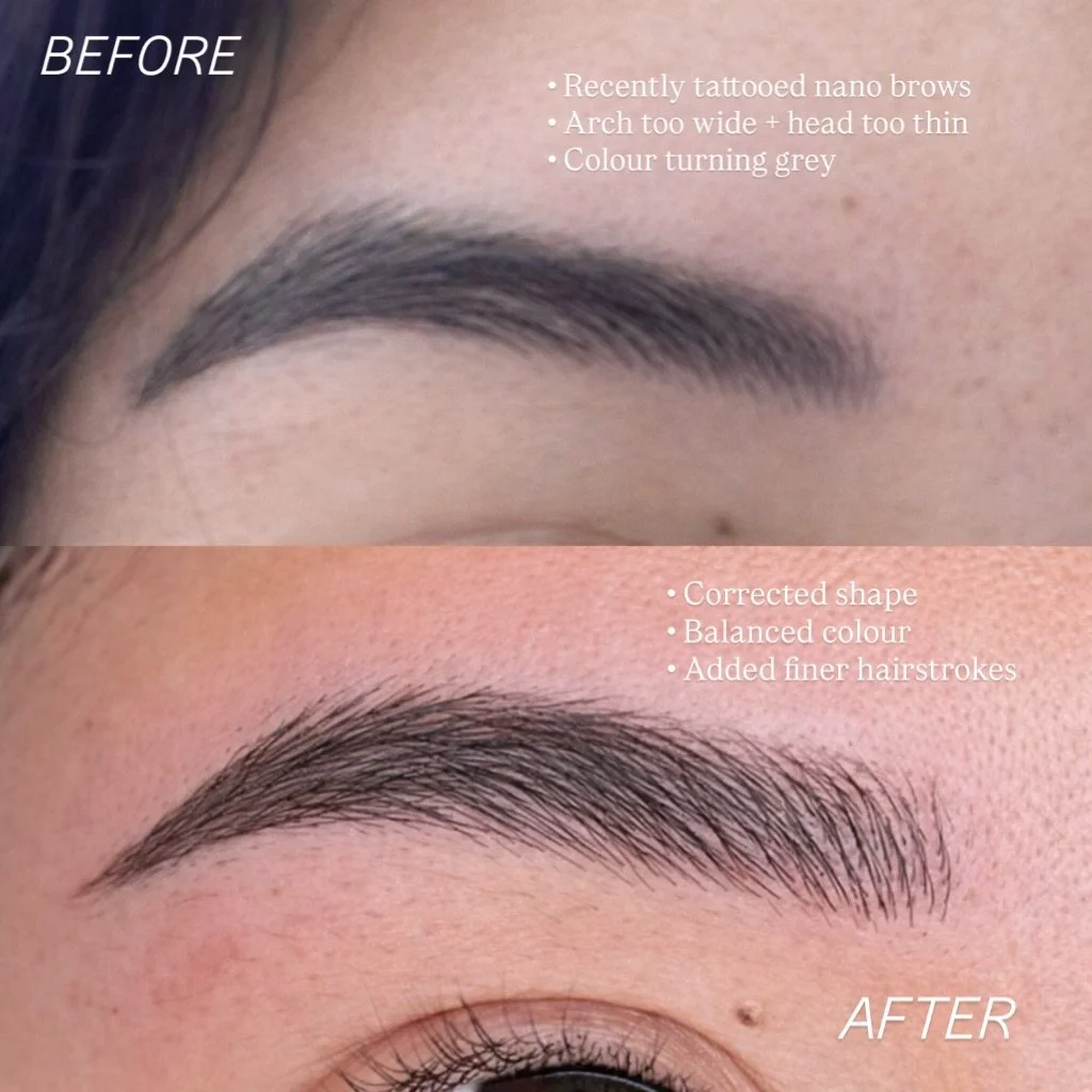 Brow Correction On Old Brow Tattoo
