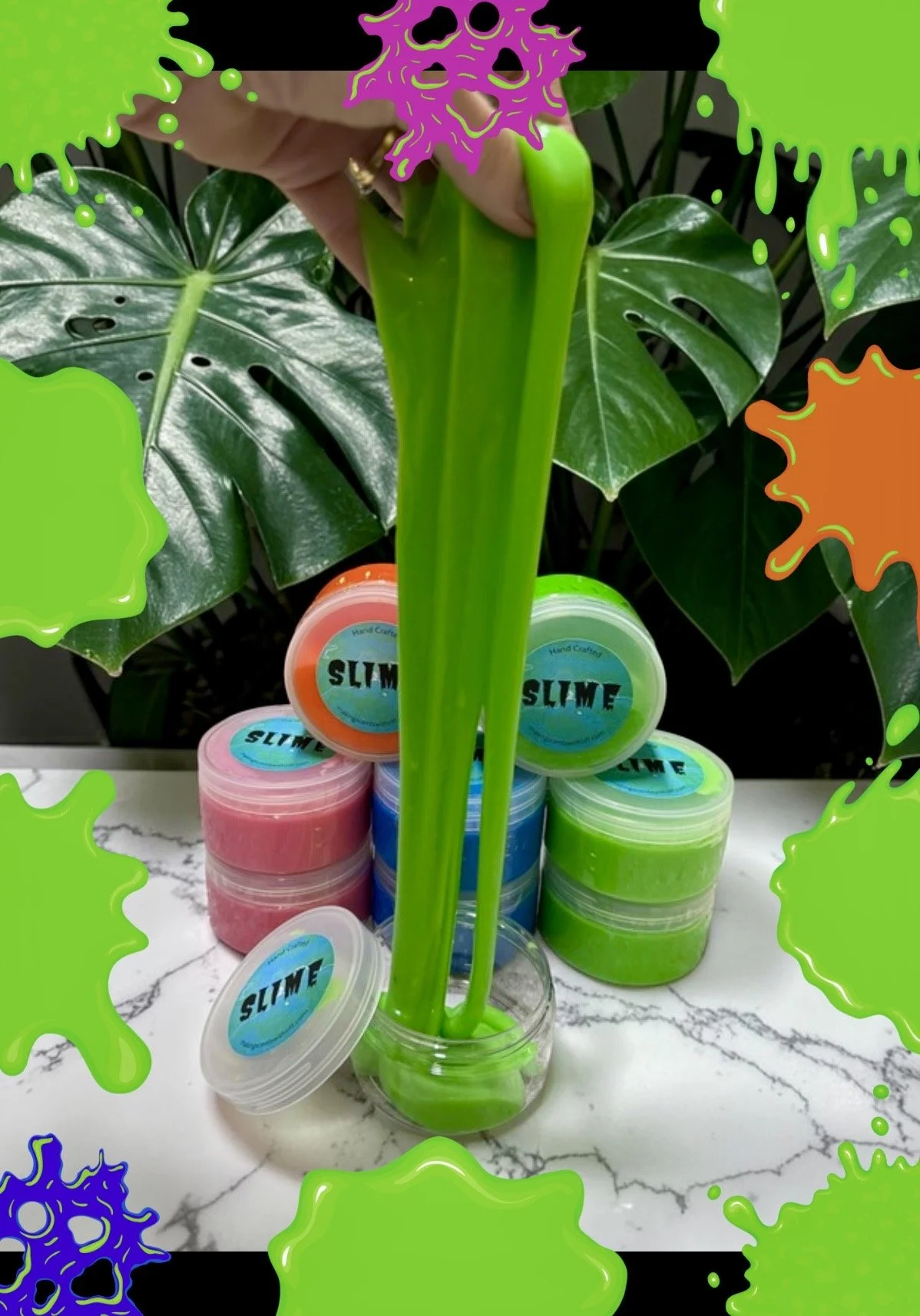 Hand Crafted Slime.  240g Tub
