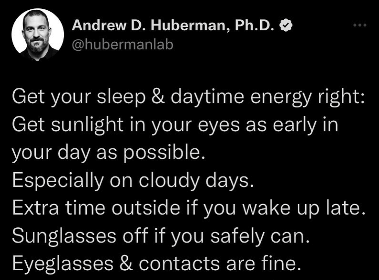 Morning sunlight for better health