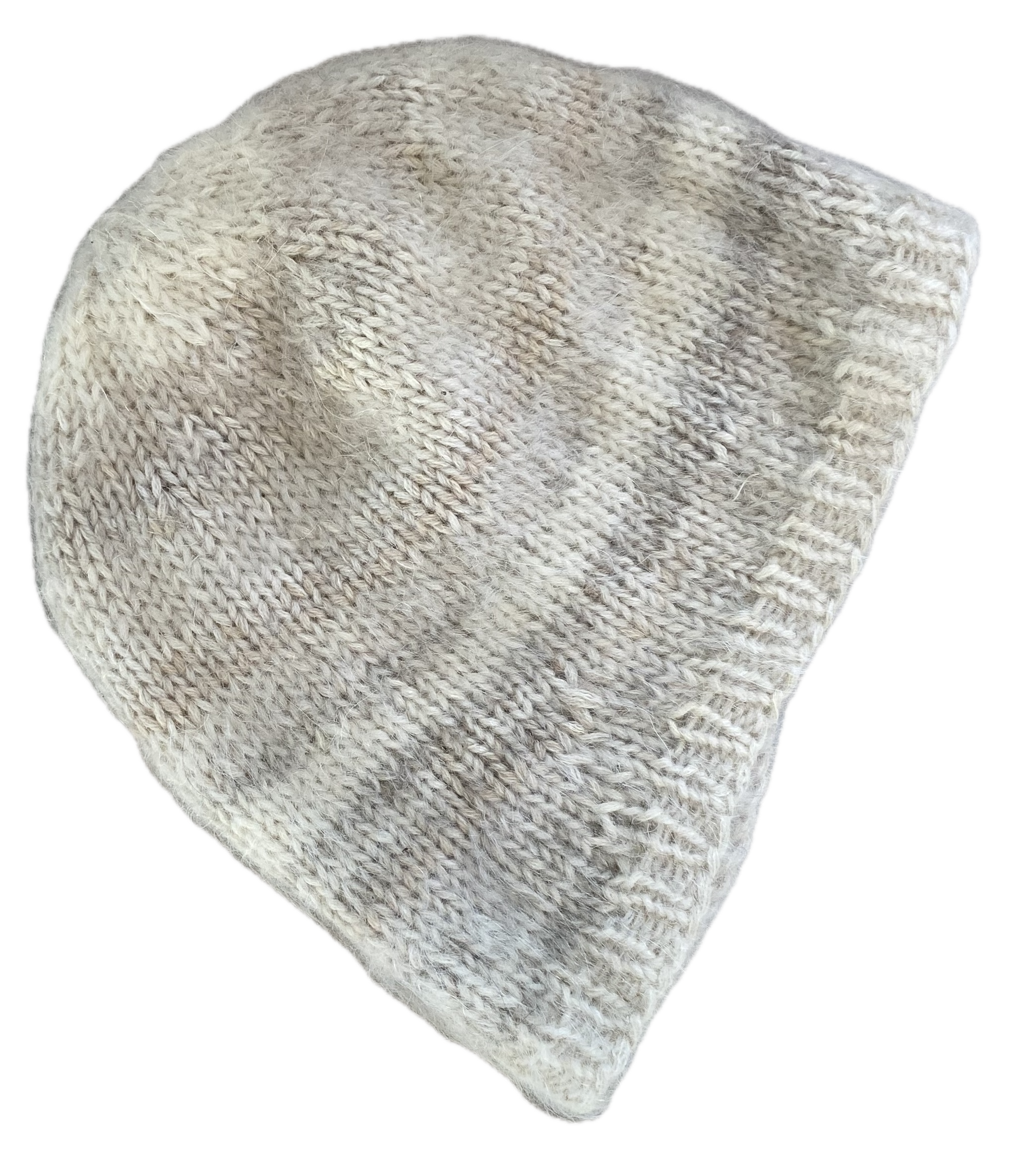 Reclaimed Cashmere Oyster Bonnet, Pearl White