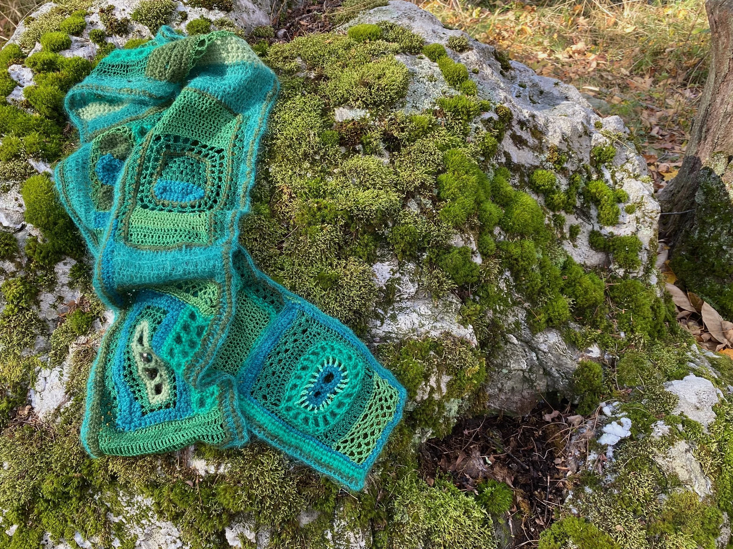 Moss Mohair Scarf