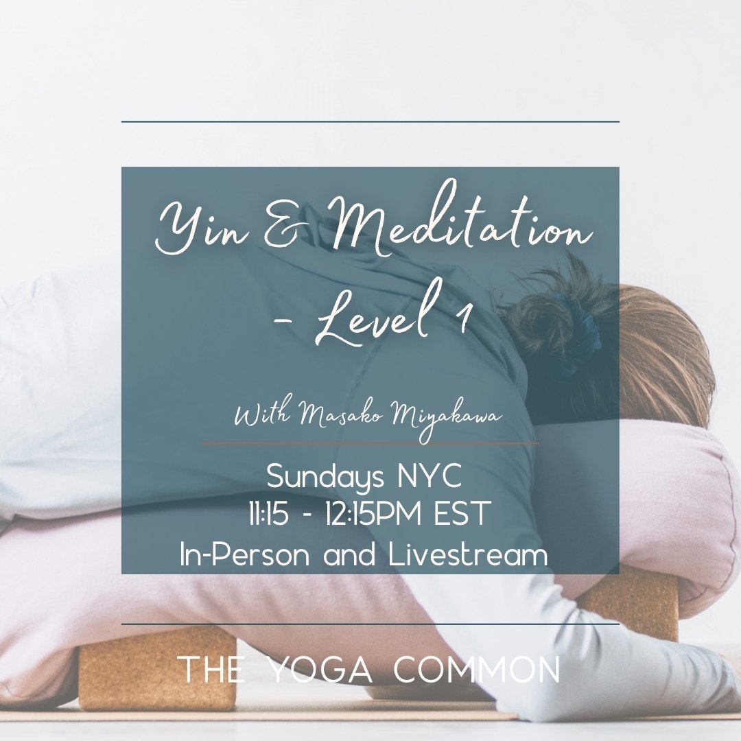What better way to spend your Sunday mornings? Join Masako each Sunday for a beautiful yin and meditation practice at 11:15am ET. Come to our studio for an in-person experience, or roll out of bed and livestream it from your cozy bedroom!