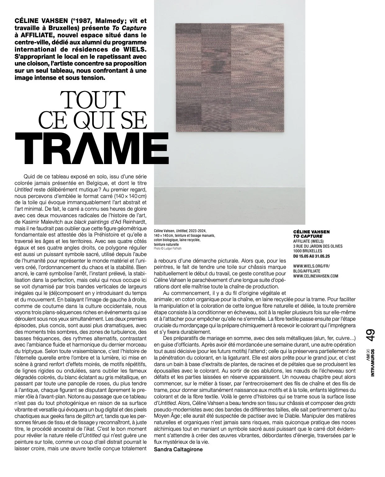 Tout Ce Qui Se Trame 2025