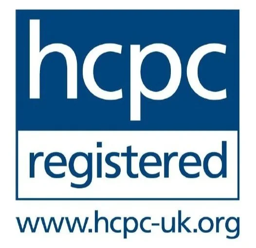 Logo with the text 'hcpp registered' and the website 'www.hcpp-uk.org' in blue and white colors.