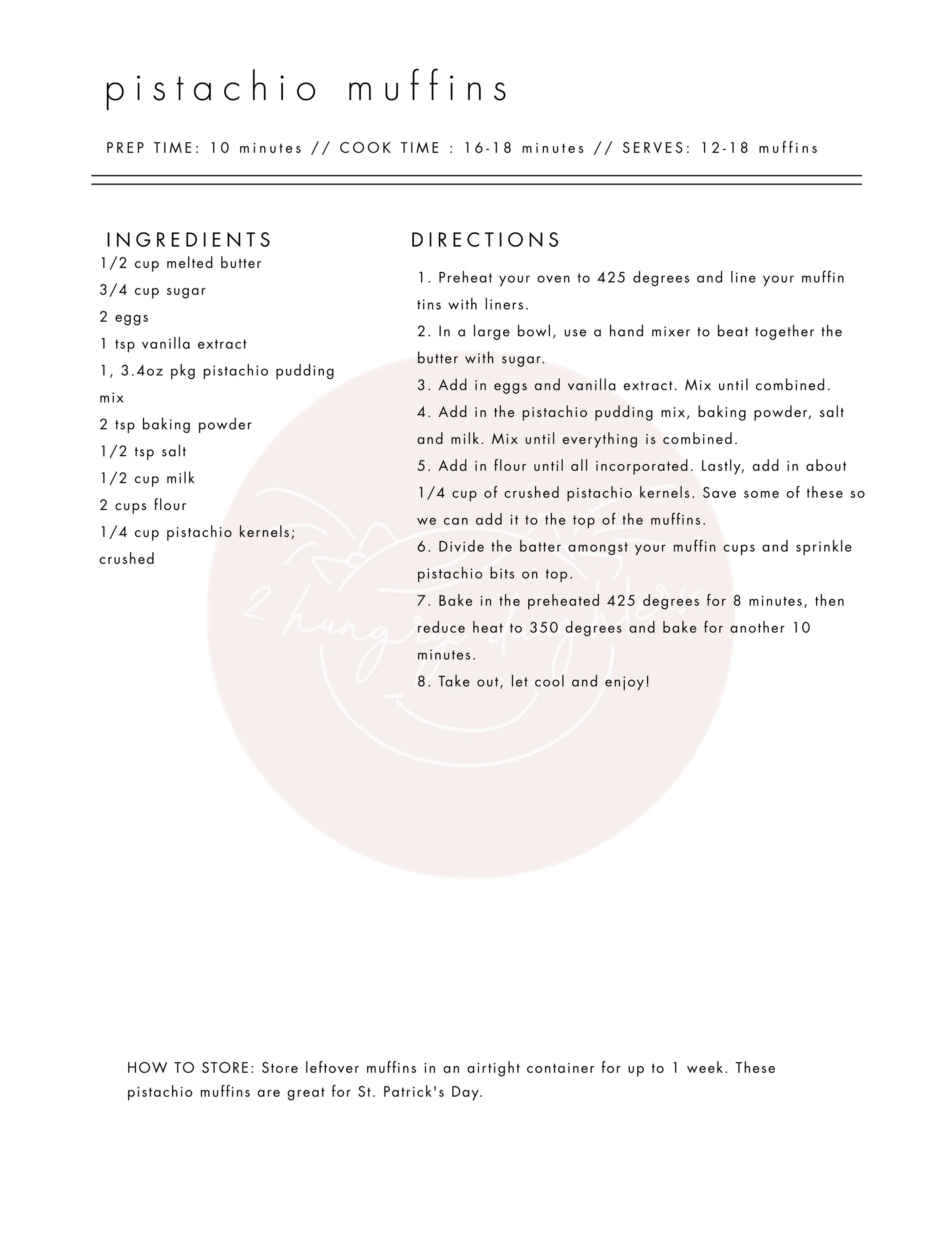 pistachio muffins