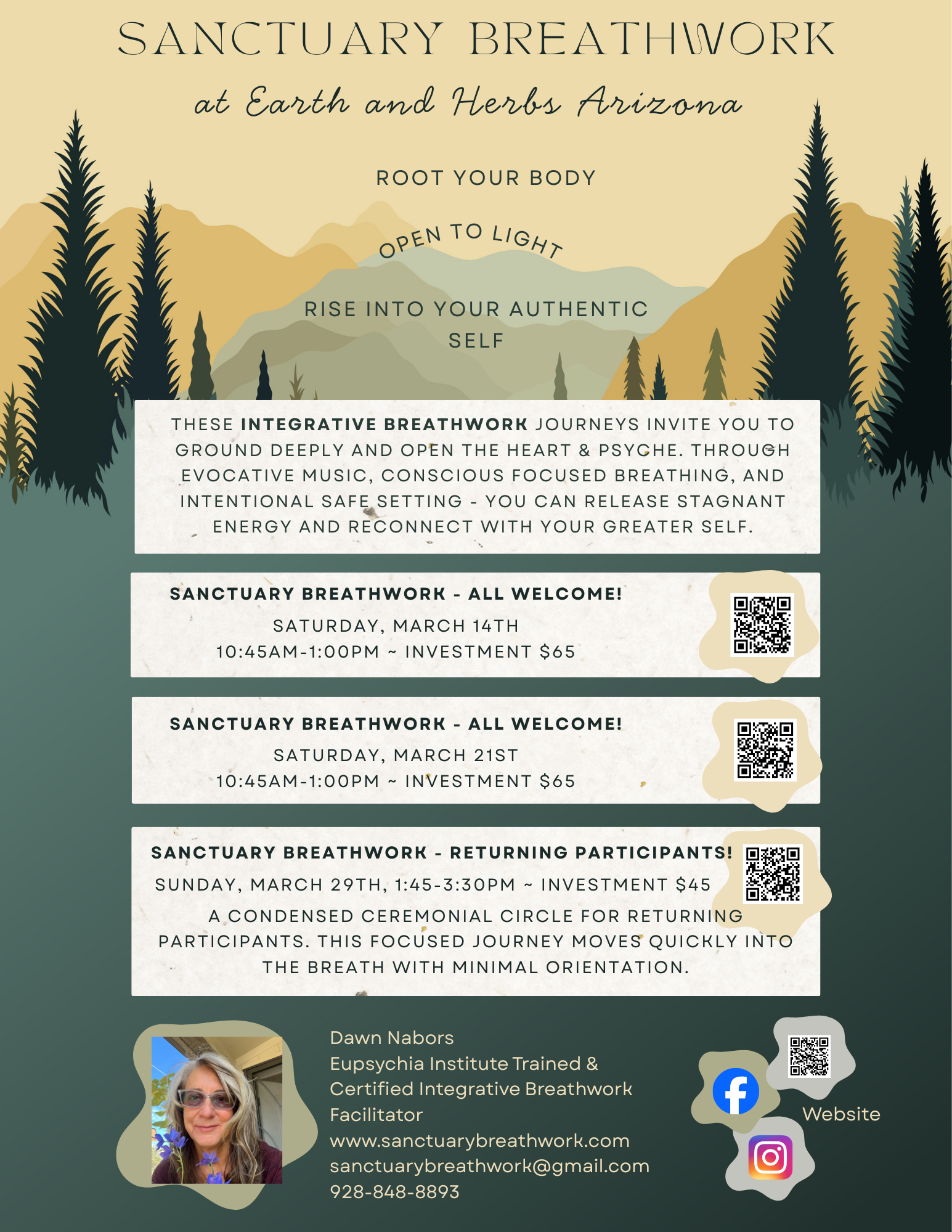 Integrative Breathwork in Prescott, AZ Returning Participants