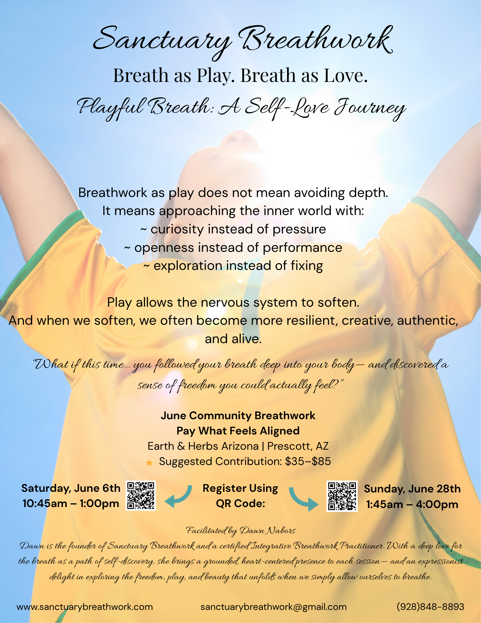 Sanctuary Breathwork: Breath as Play. Breath as Love