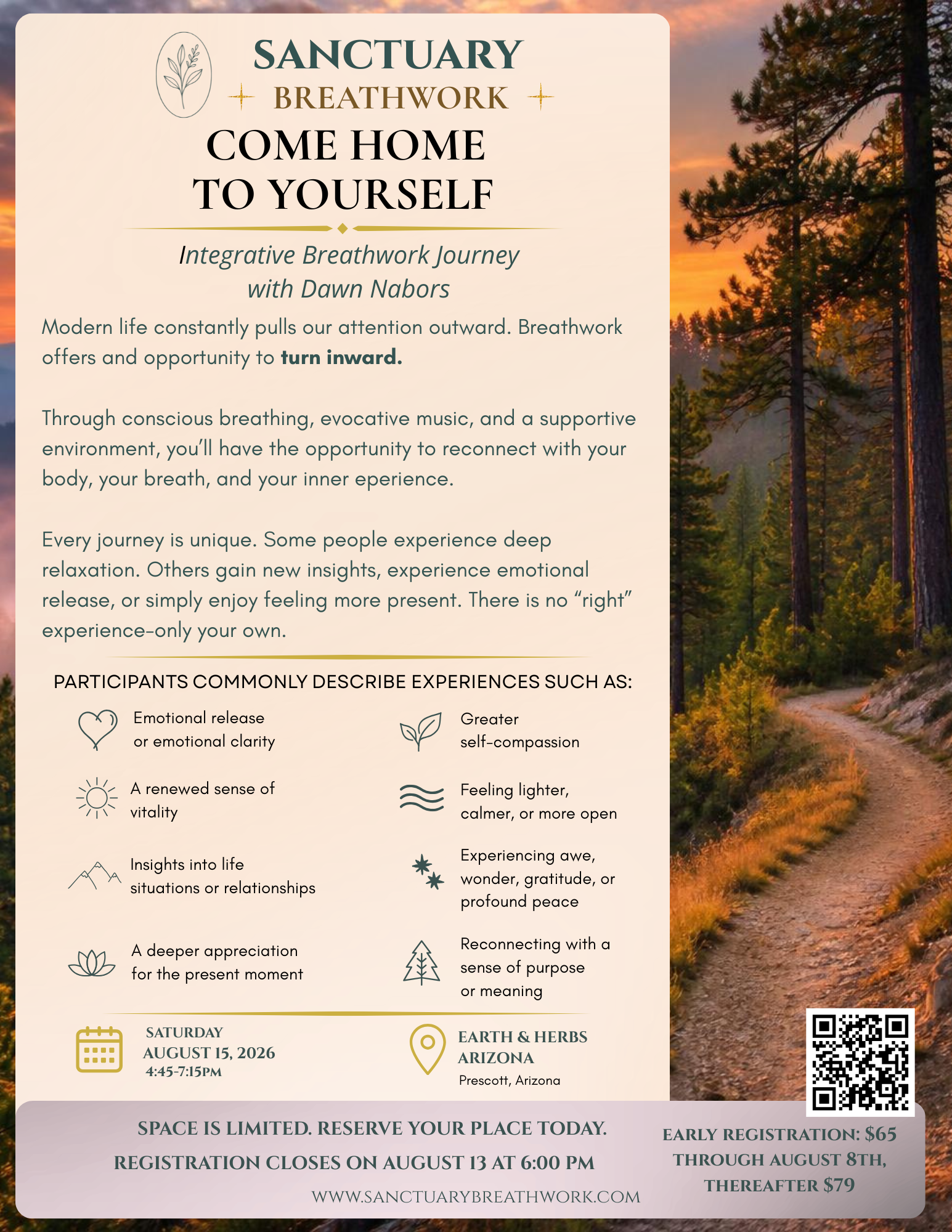 Sanctuary Breathwork: Come Home to Yourself, Integrative Breathwork Journey with Dawn Nabors