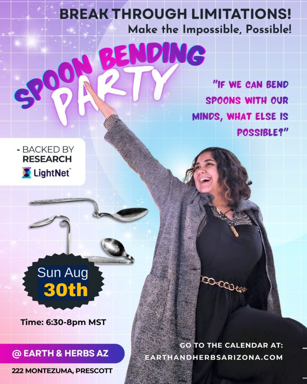 Spoon Bending Party Sunday!
