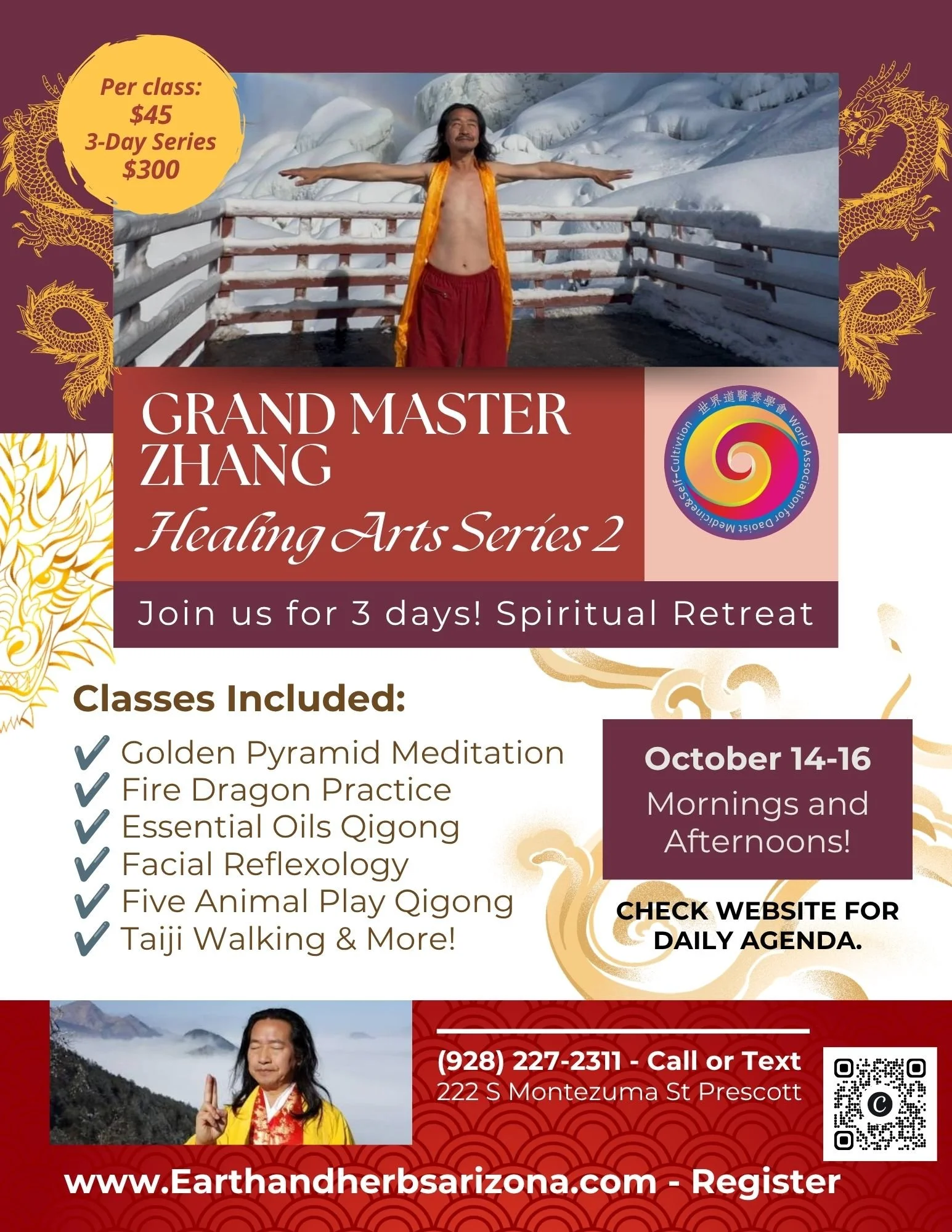 Grand Master Zhang Healing Arts Series 2 Wednesday through Friday Series