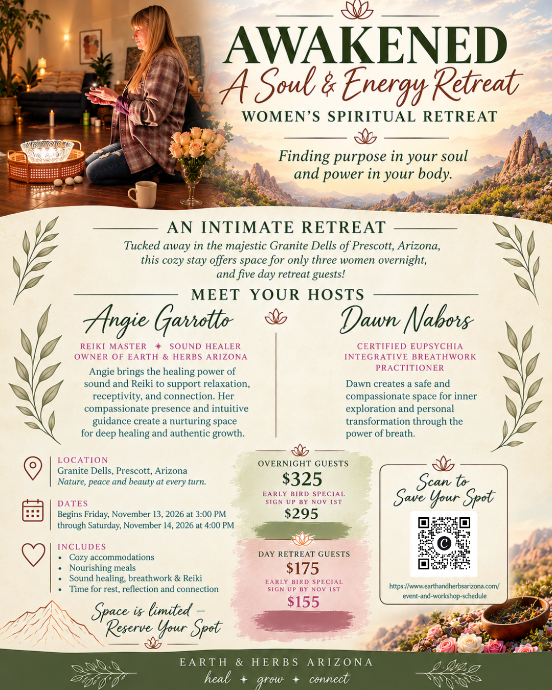 Woman Awakened: A Soul &amp; Energy Retreat. Why did we come to the planet at this time? Remember and awaken to your true purpose and the divinity within.