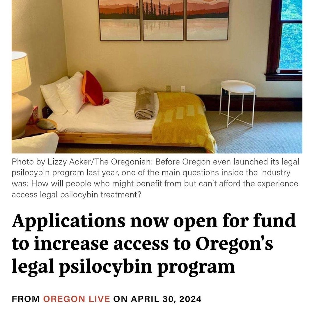 Oregonians 21 &amp; over who can&rsquo;t afford psilocybin-assisted therapy can now apply for a grant from the Psilocybin Access Fund. ⁣

RP @drbronner 
⁣
A huge heartfelt thank you to the Sheri Eckert Foundation (@sherieckertfoundationoregon) &mdash