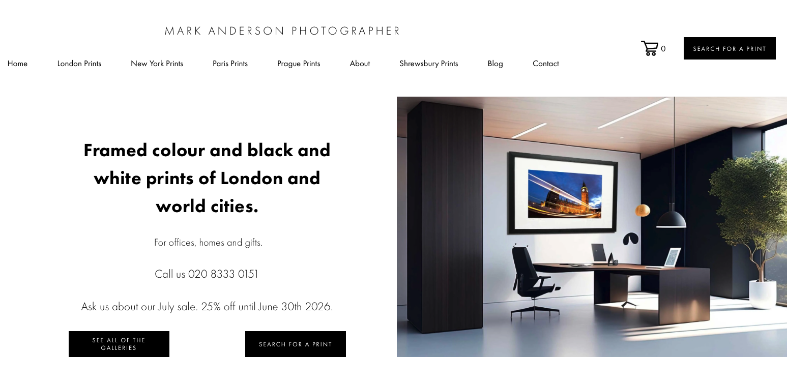 Our best Squarespace website template for a photographer.