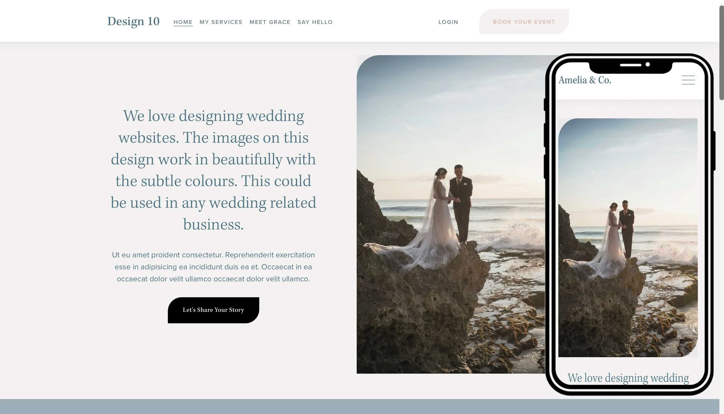 Squarespace wedding templates