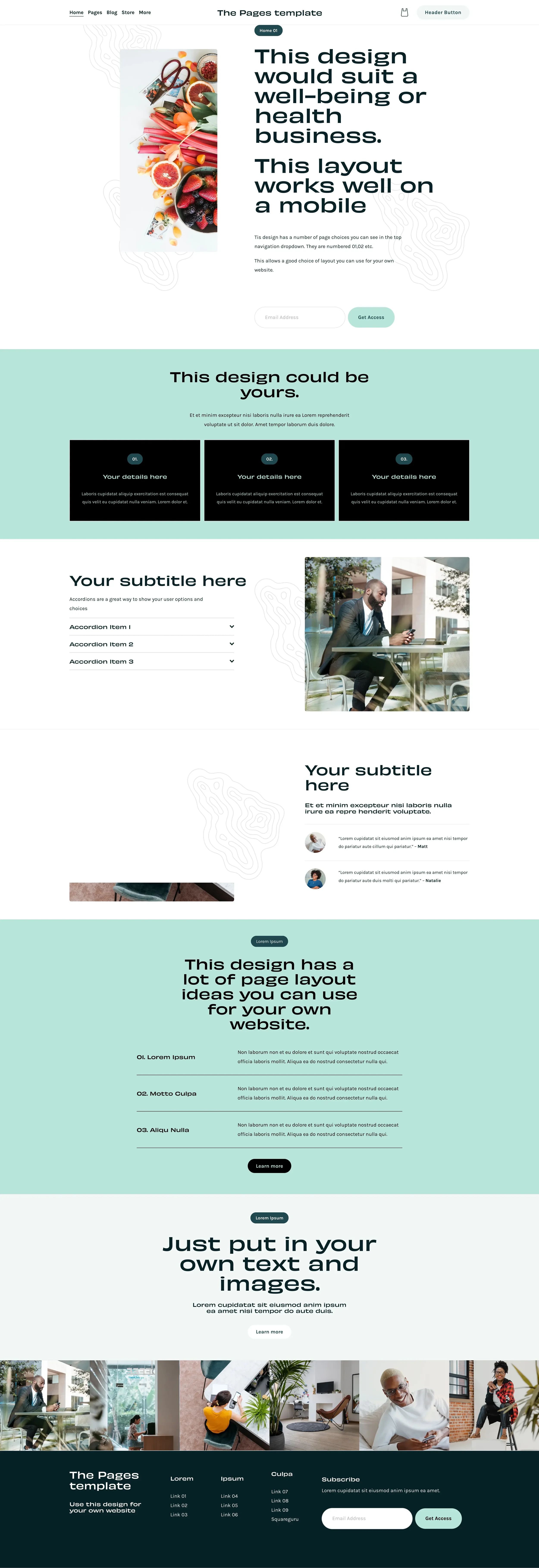 The Pages Squarespace website template.webp