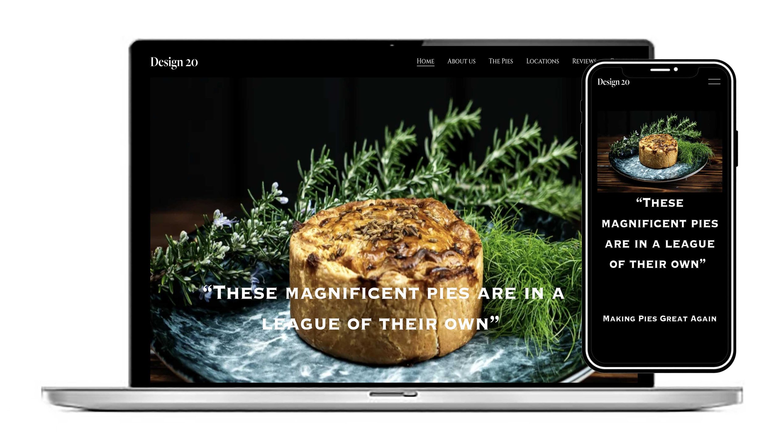 Squarespace website template design 20. For a food business that just needs a one pager website