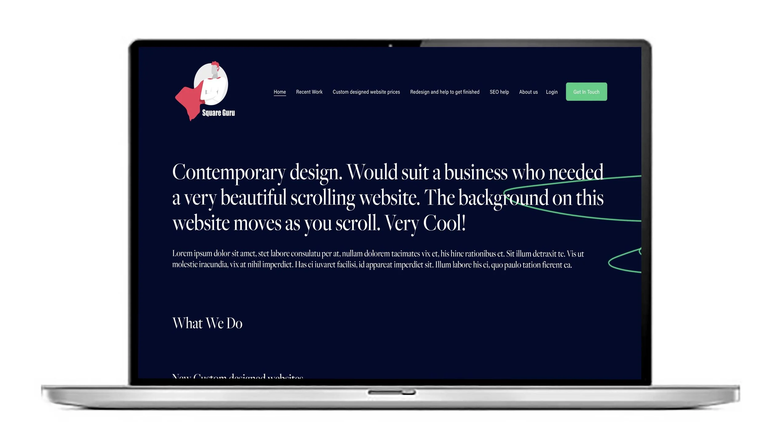 UK Squarespace website template