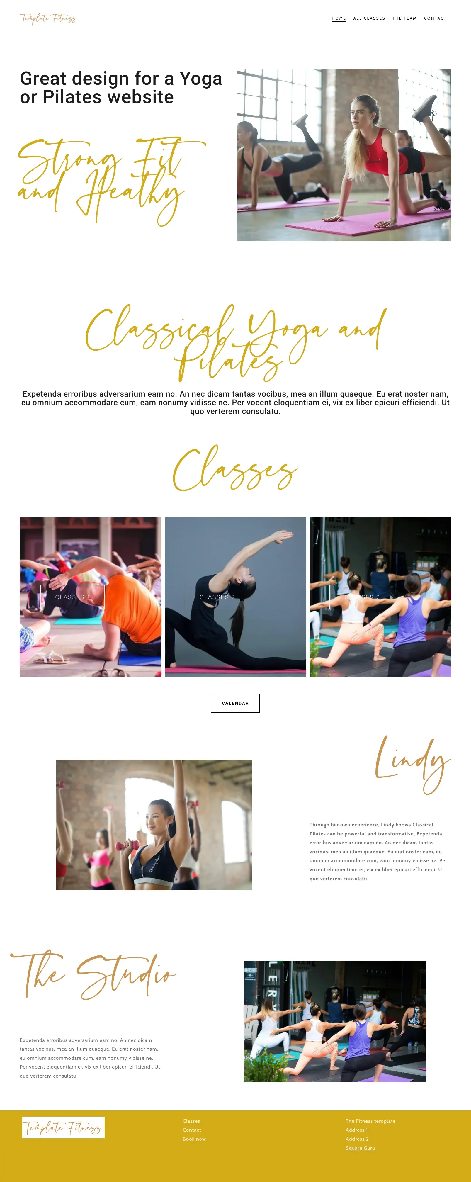 The Fitness – Squarespace Website Template for Fitness, Pilates & Wellness Businesses