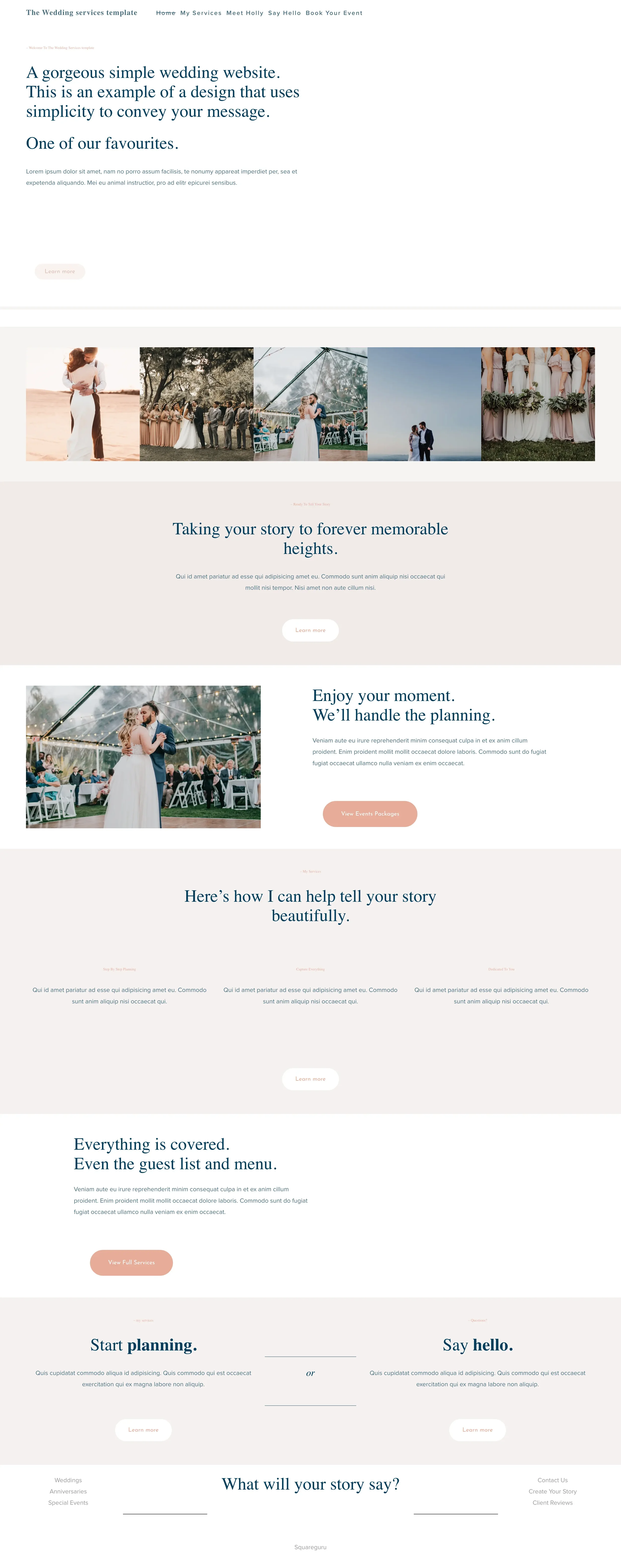 The Wedding Services Squarespace website template.webp