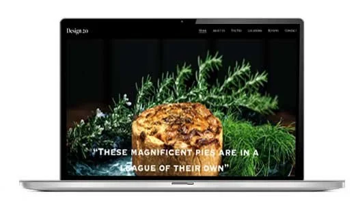 Design 20. For a food business that just needs a one pager website