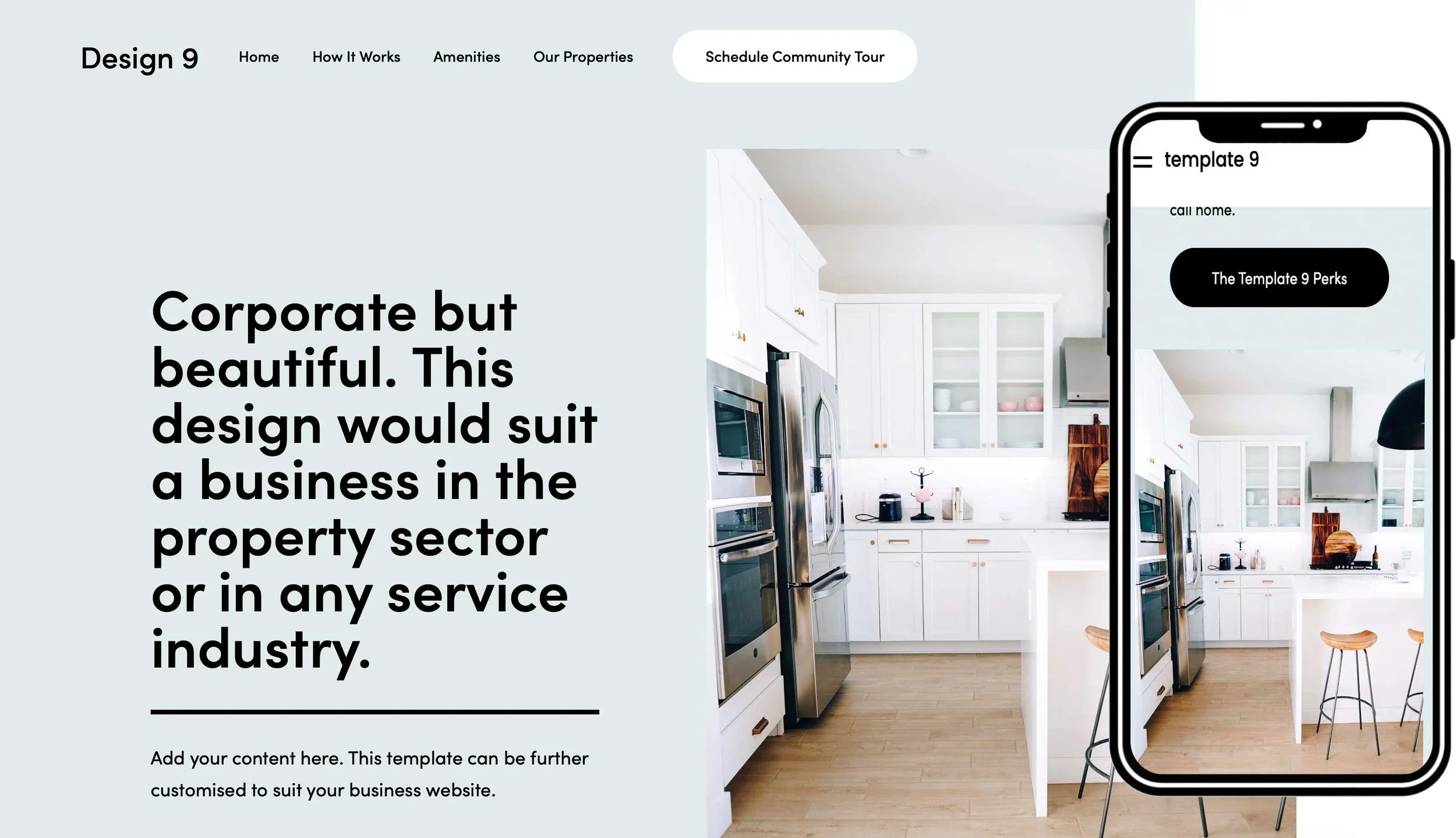 Squarespace property templates