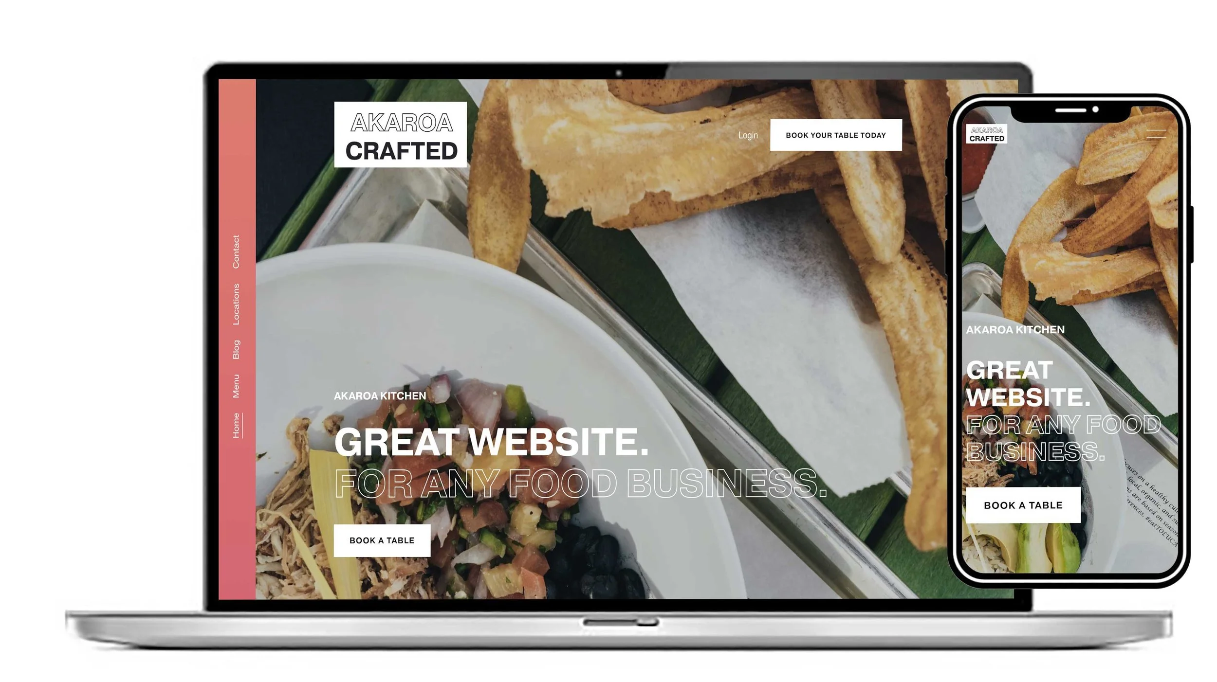 Food templates for Squarespace websites