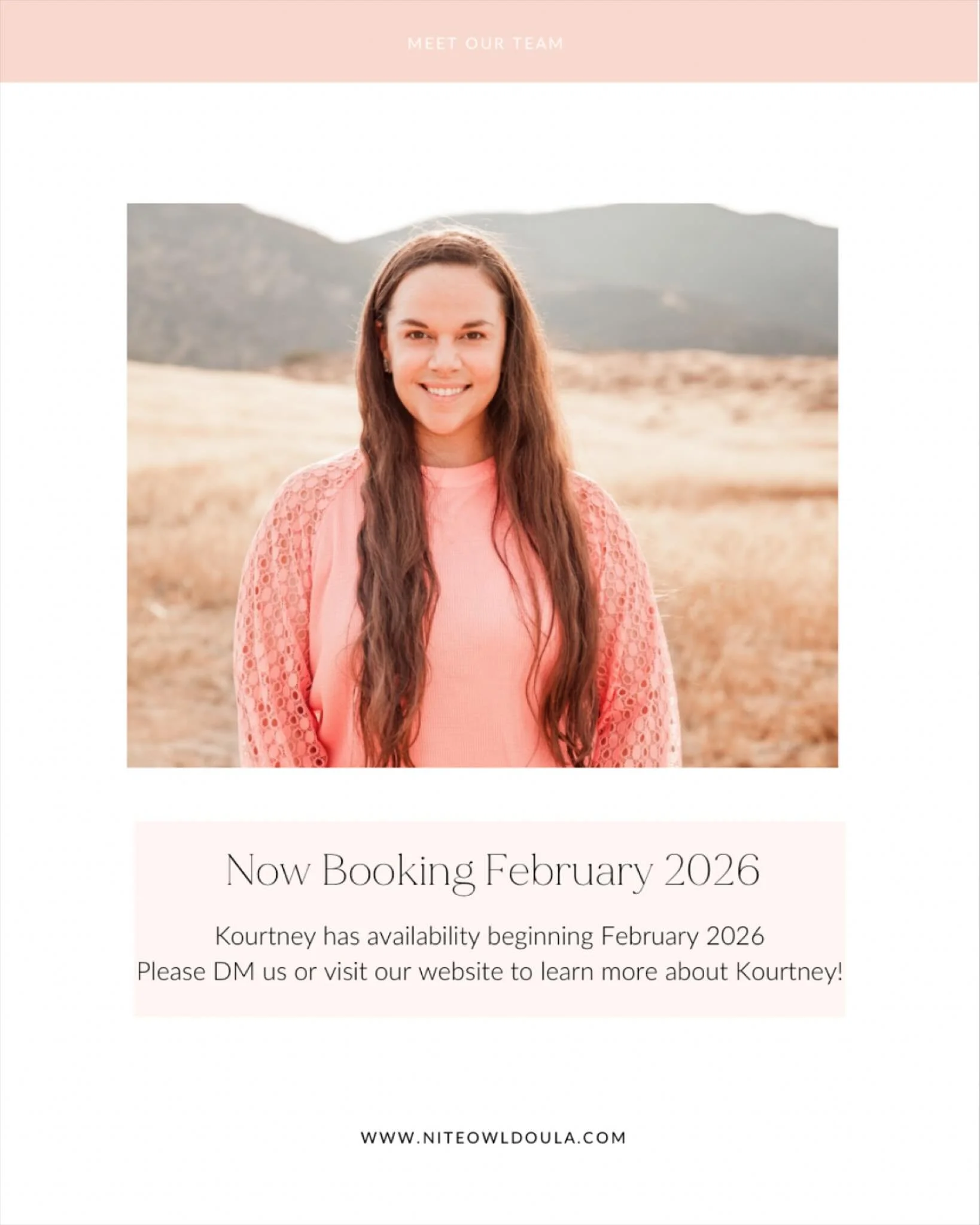 ✨ Our incredible Kourtney is now booking for February 2026! ✨
If you&rsquo;re expecting and want extra support during your postpartum period, we&rsquo;d love to connect you with Kourtney or any of our available postpartum doulas. 💛
Whether you&rsquo