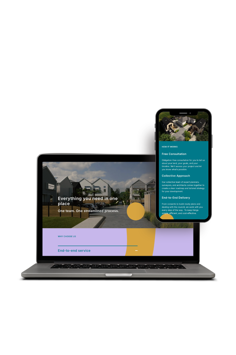Squarespace website for land development company