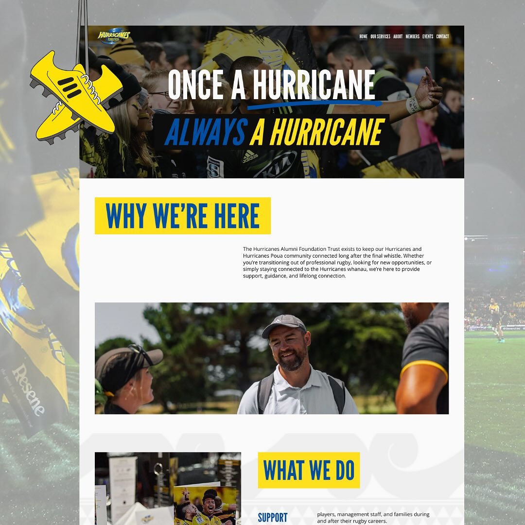 Had an absolute blast working on the new Hurricanes Alumni website! 🏉

I was given total creative freedom on this one &mdash; and the result is a site that&rsquo;s bold, fun, and true to the Hurricanes spirit 💛🖤💙

It&rsquo;s full of info about th