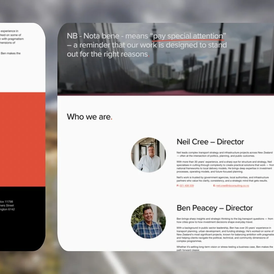 NB Consulting wanted something simple and effective. They originally had a much larger site but decided it was more than they needed. I helped them rebuild it into a clean two-page site that focuses on what matters most: who they are, what they do, a