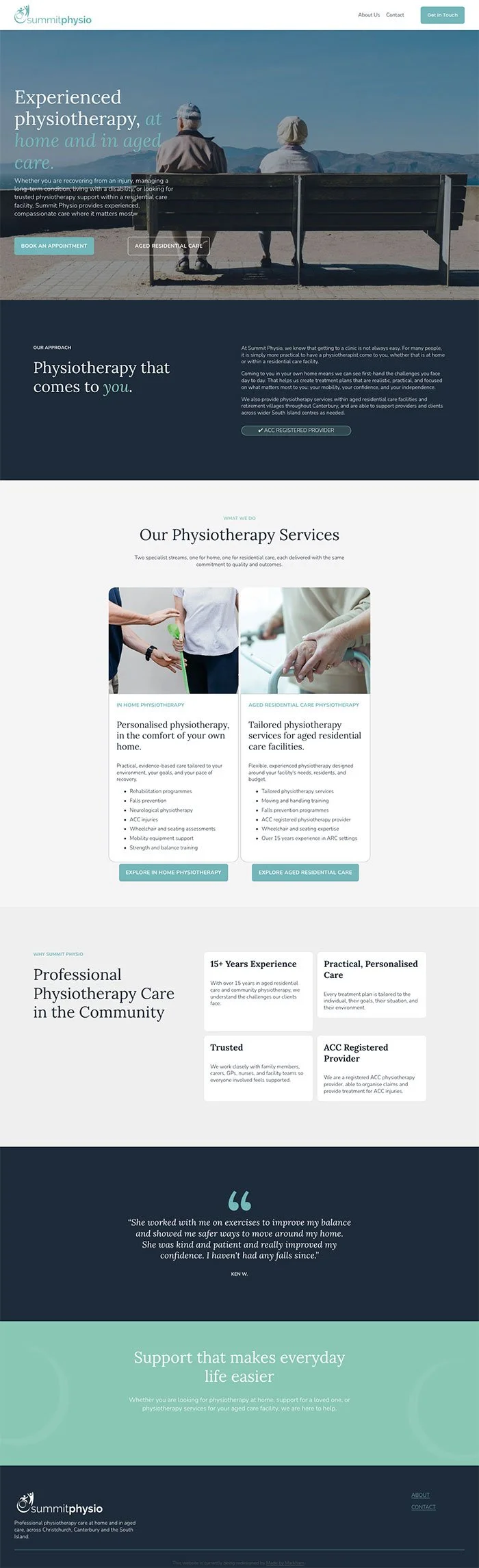 Welcoming and professional squarespace website design