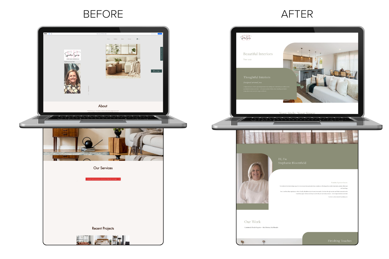 Signature Spaces Squarespace Website Build