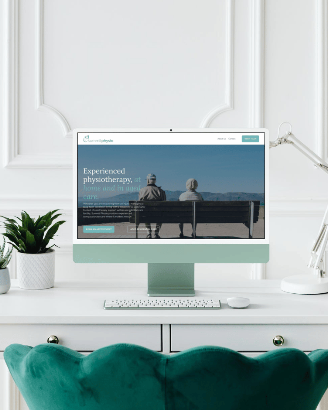 Summit Physio website on screen
