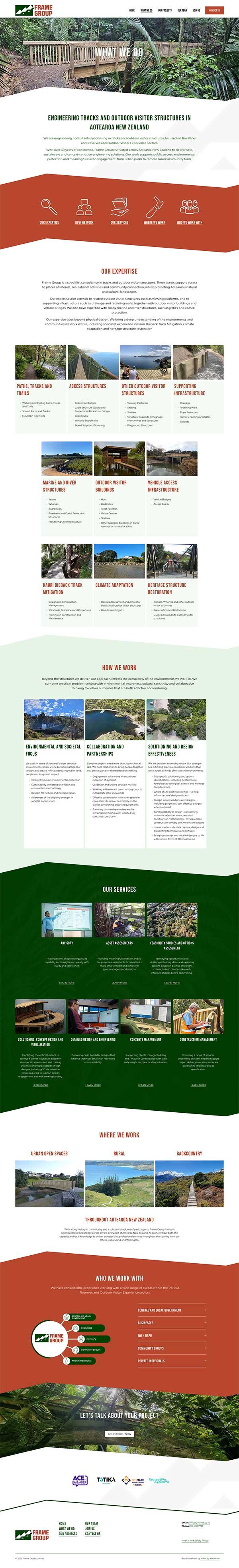 Design ideas for engineering website