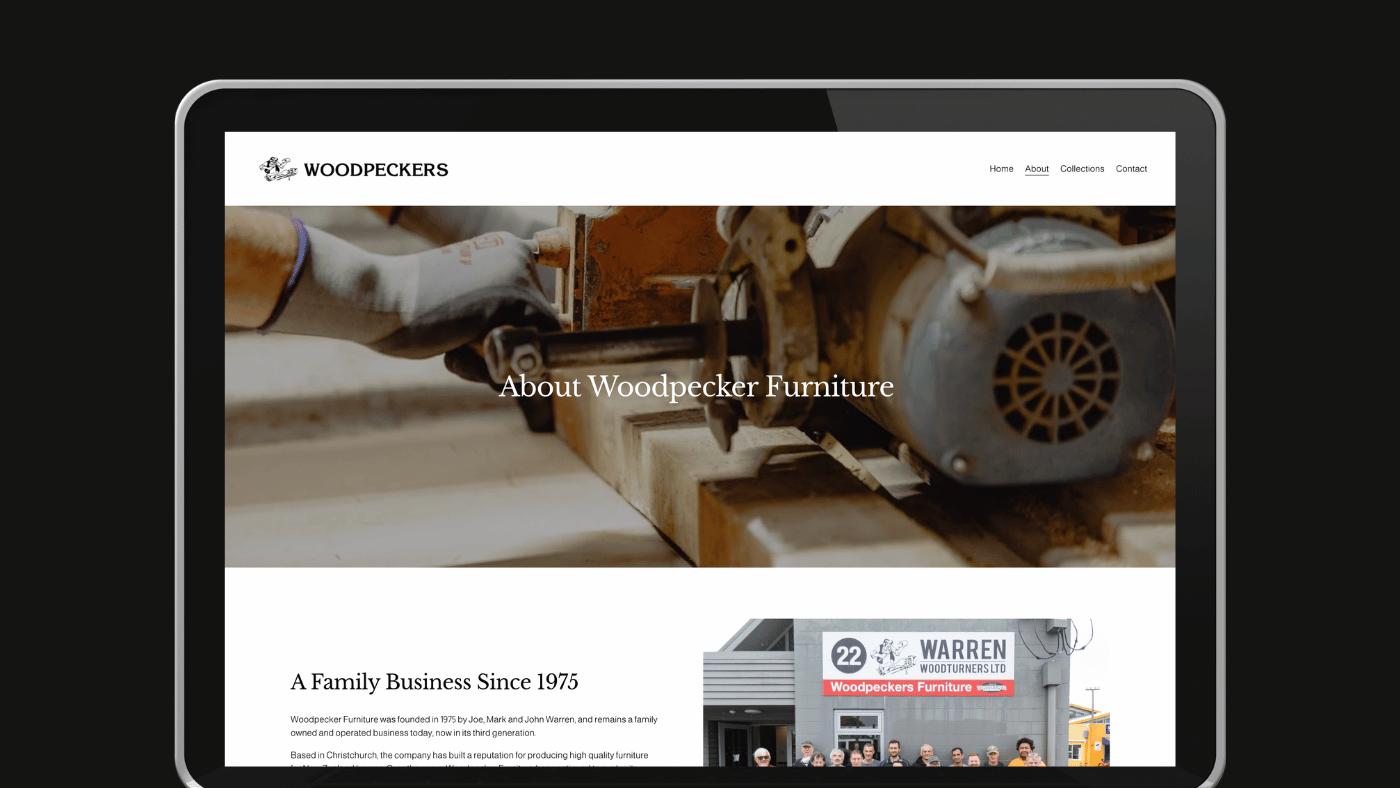 Furniture manufacturer website design NZ